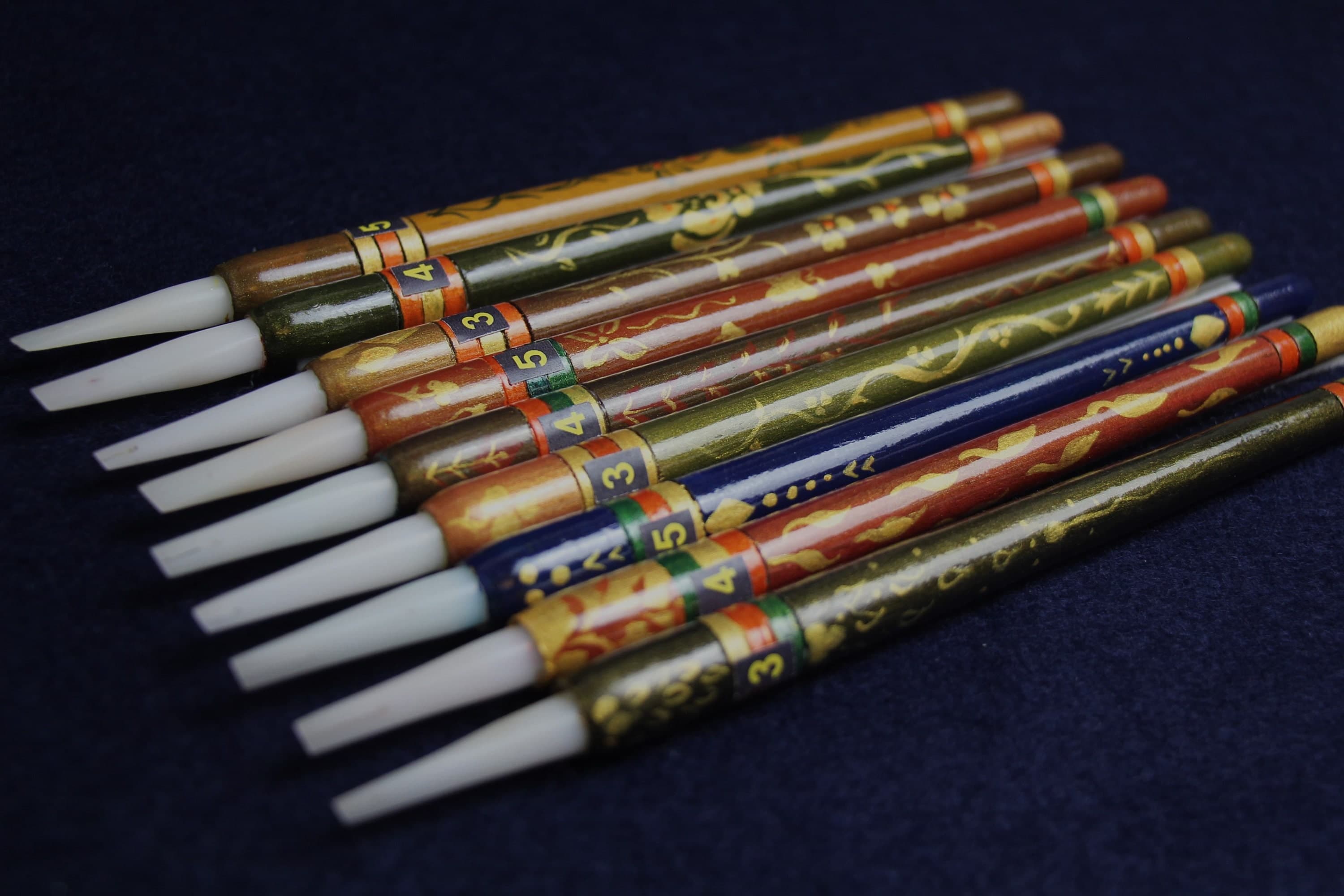 Set of 3 qalam pens for Arabic calligraphy with acrylic nib and painted handle: 3-5 mm - image 5