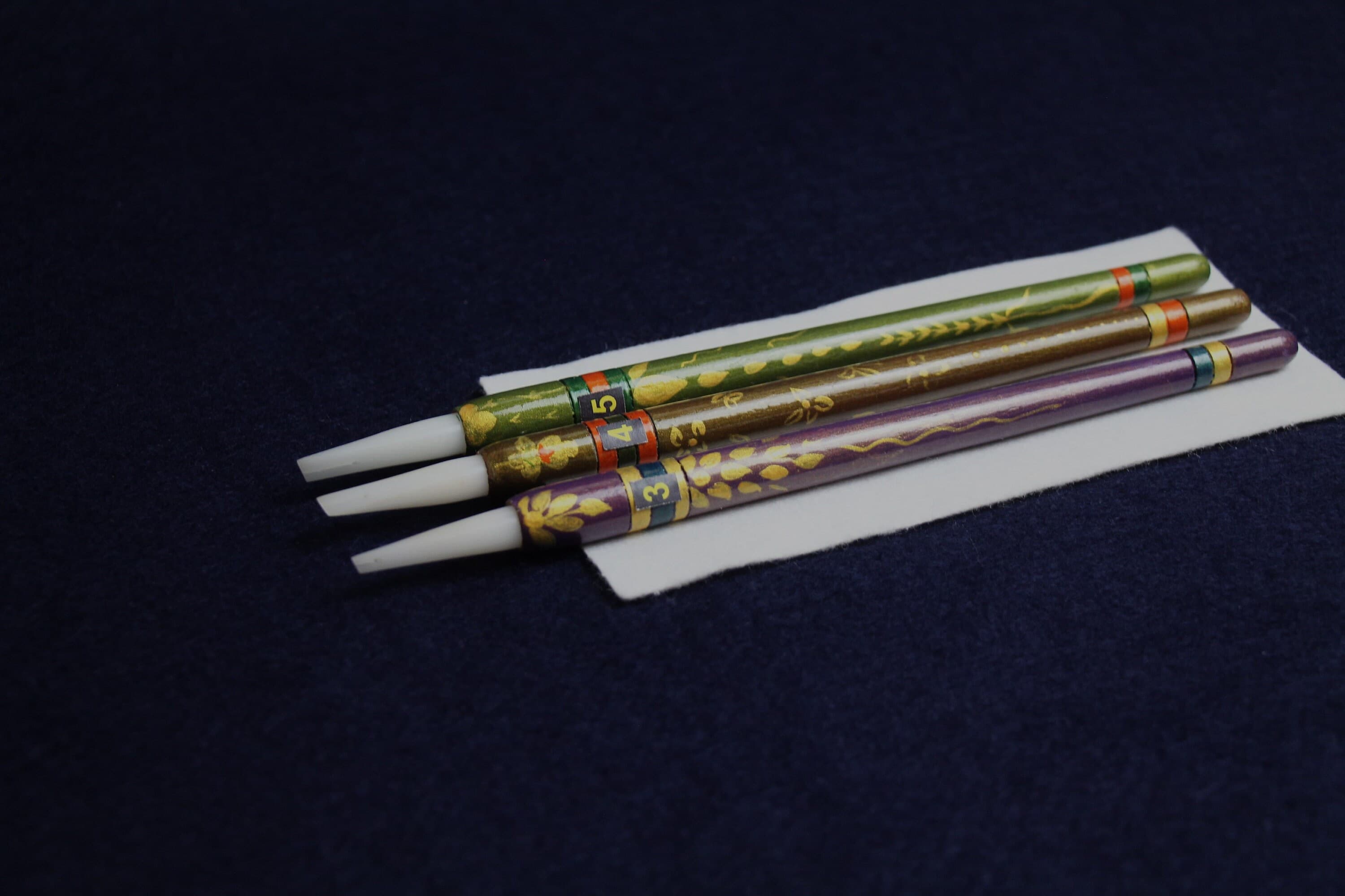Set of 3 qalam pens for Arabic calligraphy with acrylic nib and painted handle: 3-5 mm - image 3