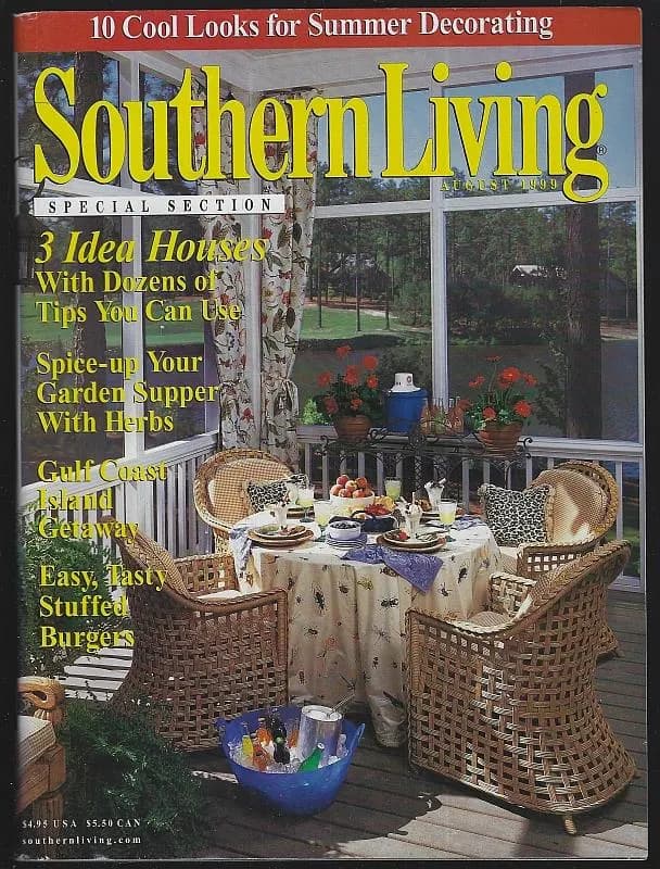 Southern Living Magazine April May August and October 1999 Idea House Emerial Lagasse Gourds, Halloween Bites, Louisiana, Fall Leaves Spring - image 5