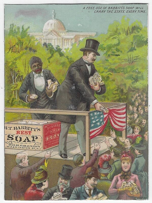 B. T. Babbitt's Soap Victorian Trade Cards Revolutionary Boy, Politician, Soap For All Nations, Antique Advertising - image 4