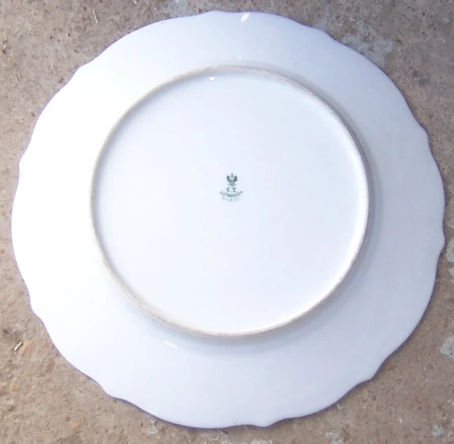 Give Us This Day Our Daily Bread Plate Pink Rose Decorative Plate CT Altwasser German China Antique - image 3