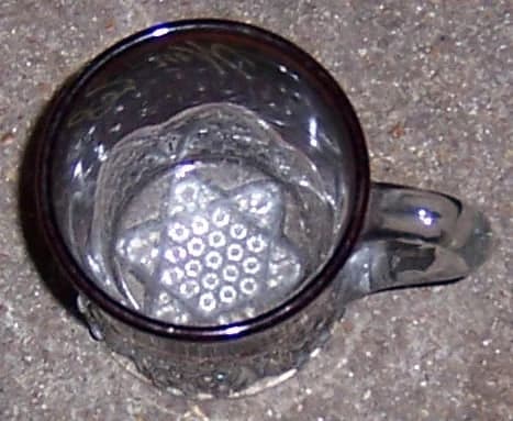Ruby Flashed Button Arch Star Bottom Souvenir Toothpick Etched with Wm Smithberger Antique Decorative Glass - image 3