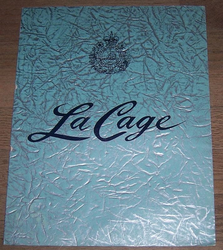 La Cage Restaurant The British Colonial Hotel Nassau Bahamas Vintage Dinner Menu