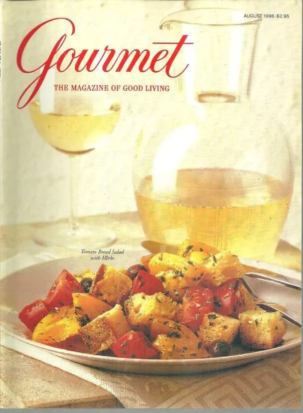 Gourmet Magazines August December 1996 Bread Salad, Notting Hill, Christmas, Vienna, Gifts, Las Vegas  Vintage Travel Recipes