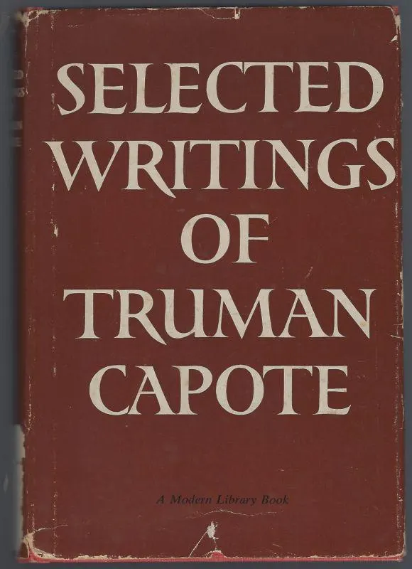 Selected Writings Of Truman Capote 1960 Modern Library Hardcover Dust Jacket Short Stories Essays Southern Literature