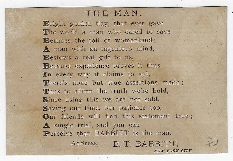 B. T. Babbitt's Soap Victorian Trade Cards Revolutionary Boy, Politician, Soap For All Nations, Antique Advertising - image 3