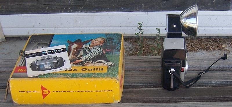 Kodak Brownie Starflex Outfit Original Box Vintage Camera Flash Vintage Rustic Cabin Display Decorative - image 5