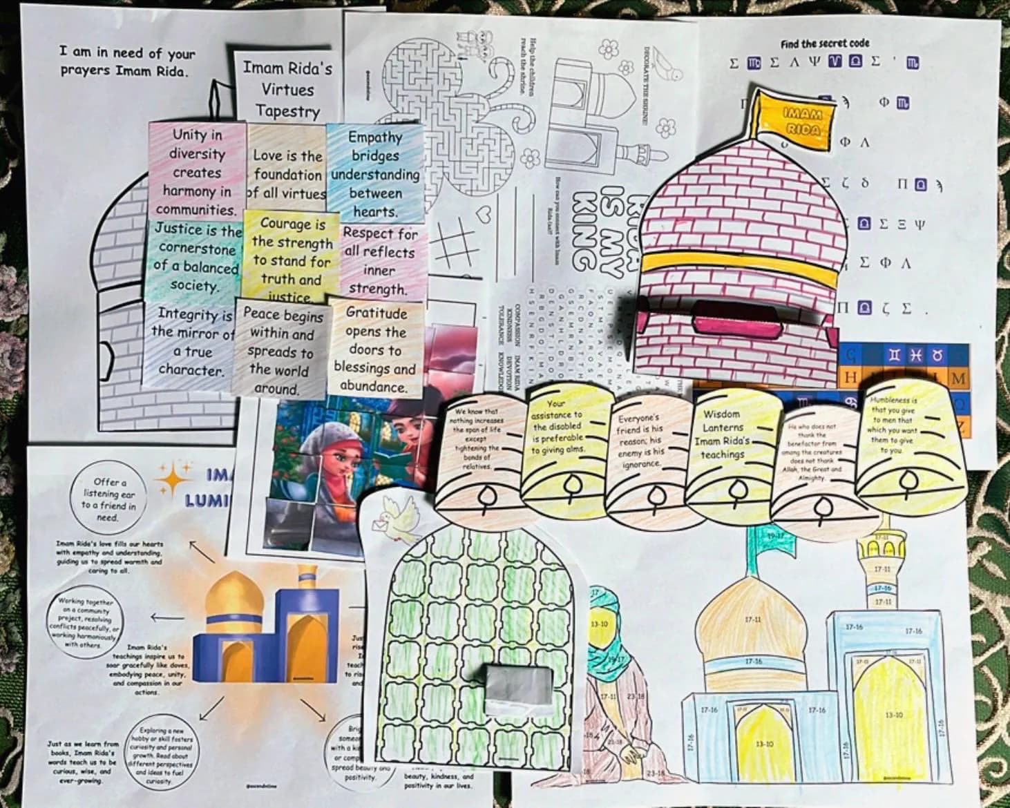 2025 Ages 8 to 14 Imam Rida Bundle, Imam Ali Al Rida Activities, الإمام الرضا, Shia activity, Imam Reza kids الامام الرضا للاطفال, Imam Reza
