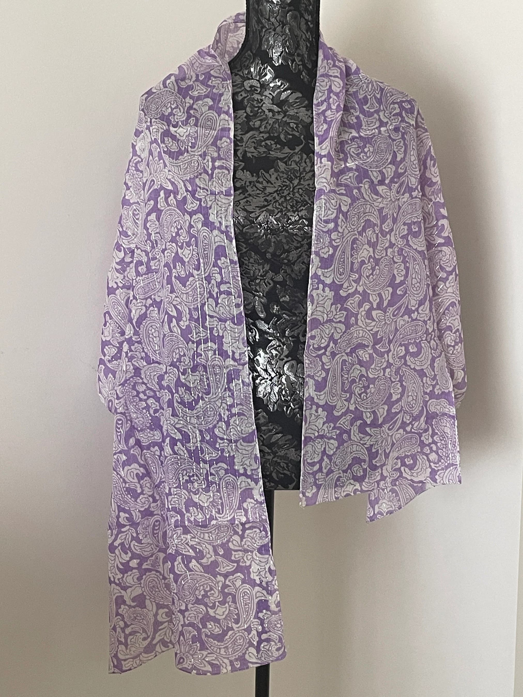 SOFT COTTON SCARF, 100% Cotton Paisley Printed, Scarf, Stole, Head Wrap, Hijab for Women, Gift for Mom, Girl Friend - image 3