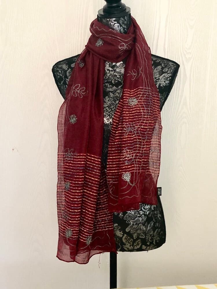 Women's Embroidered fancy neck Scarves/Stoles/Wraps/Hijab
