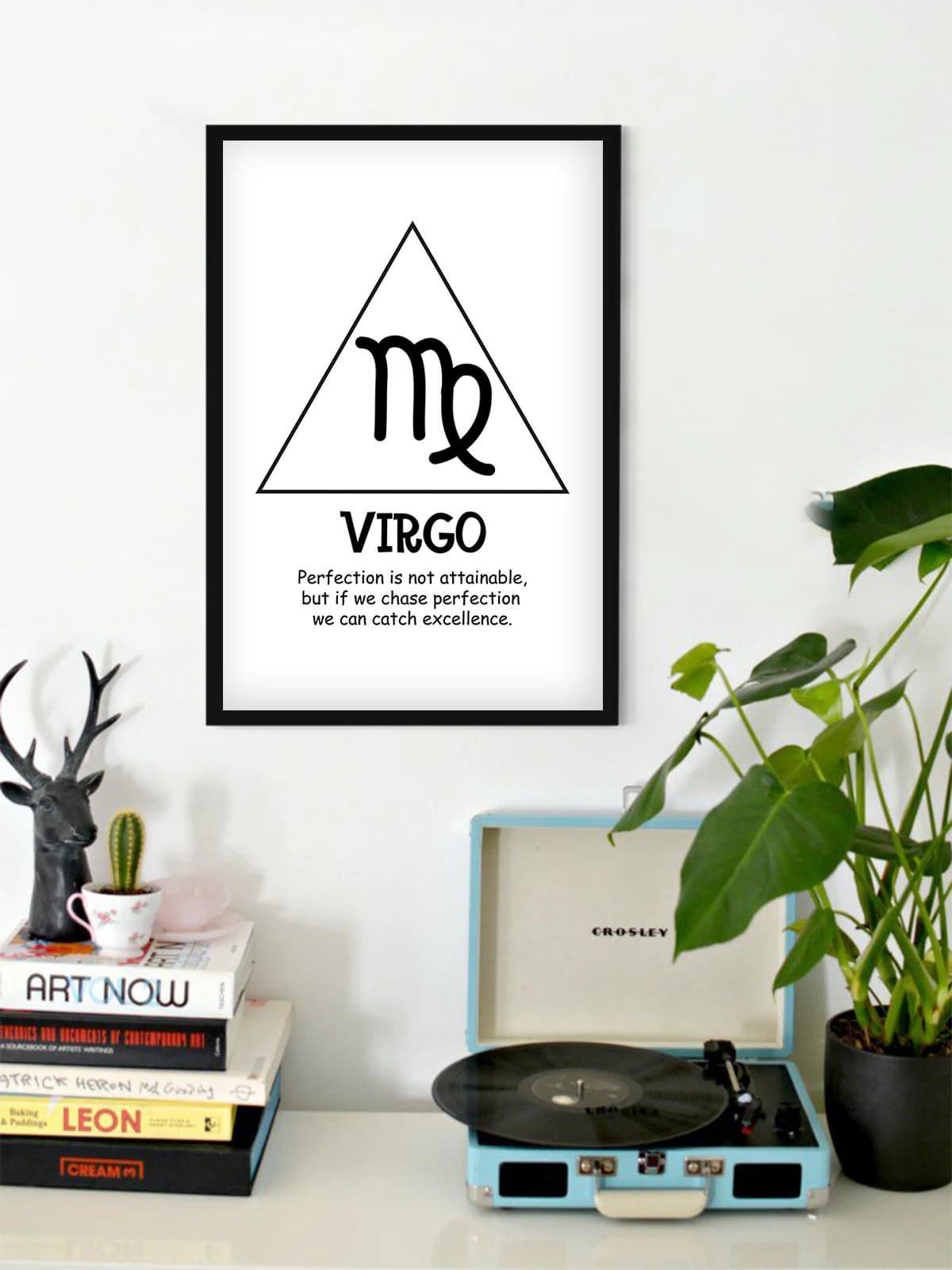 White Virgo Zodiac Sign Poster Zodiac Virgo Art Inspiration Virgo Zodiac Sign Original Gift Home Wall Art