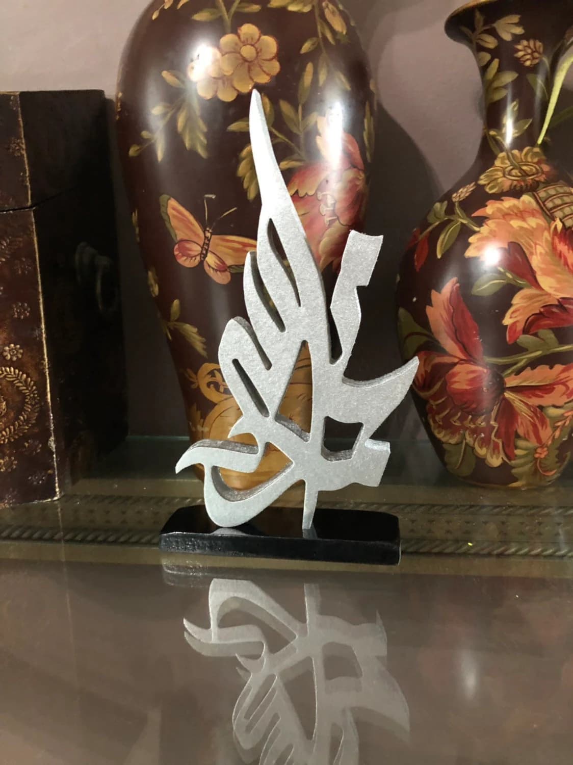 Handmade Allah & Mohamed Wooden Tabletop: Islamic Home Decor - image 2