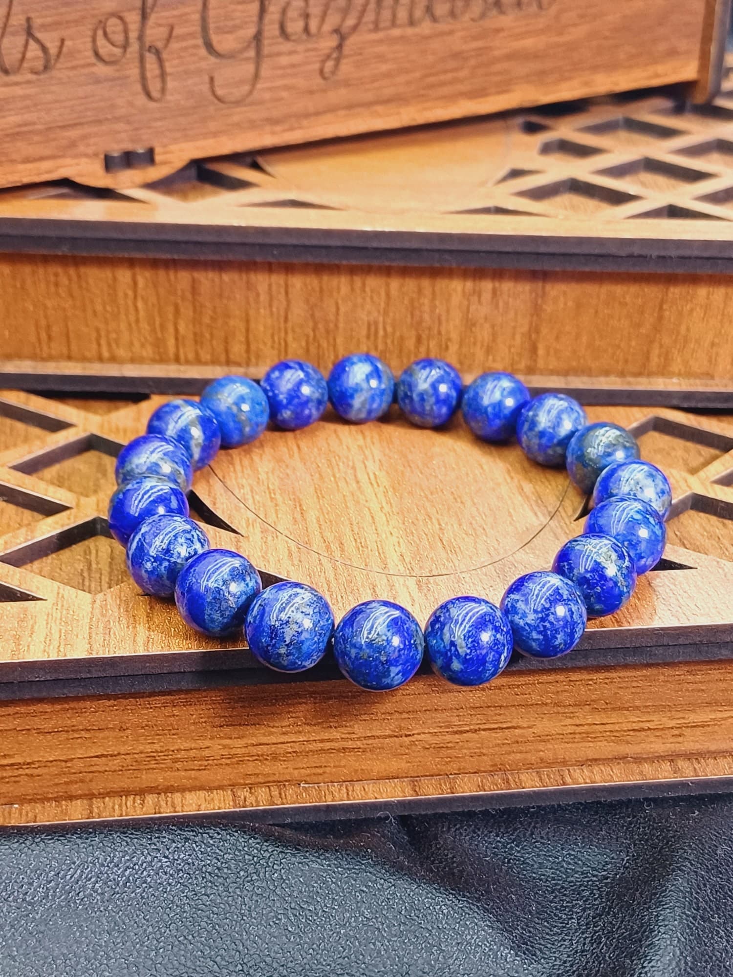Lapis Lazuli Bracelet: Real Blue Gemstone Wristband - image 5