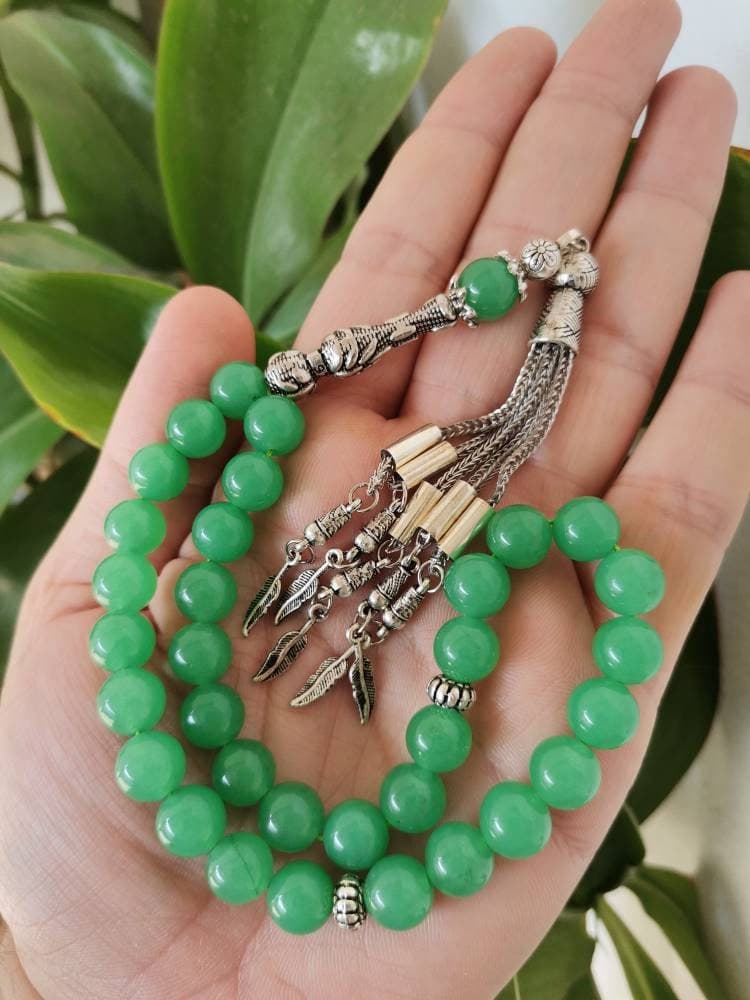 Aventurine Tasbih: Large 33-Bead Islamic Prayer Beads - image 4