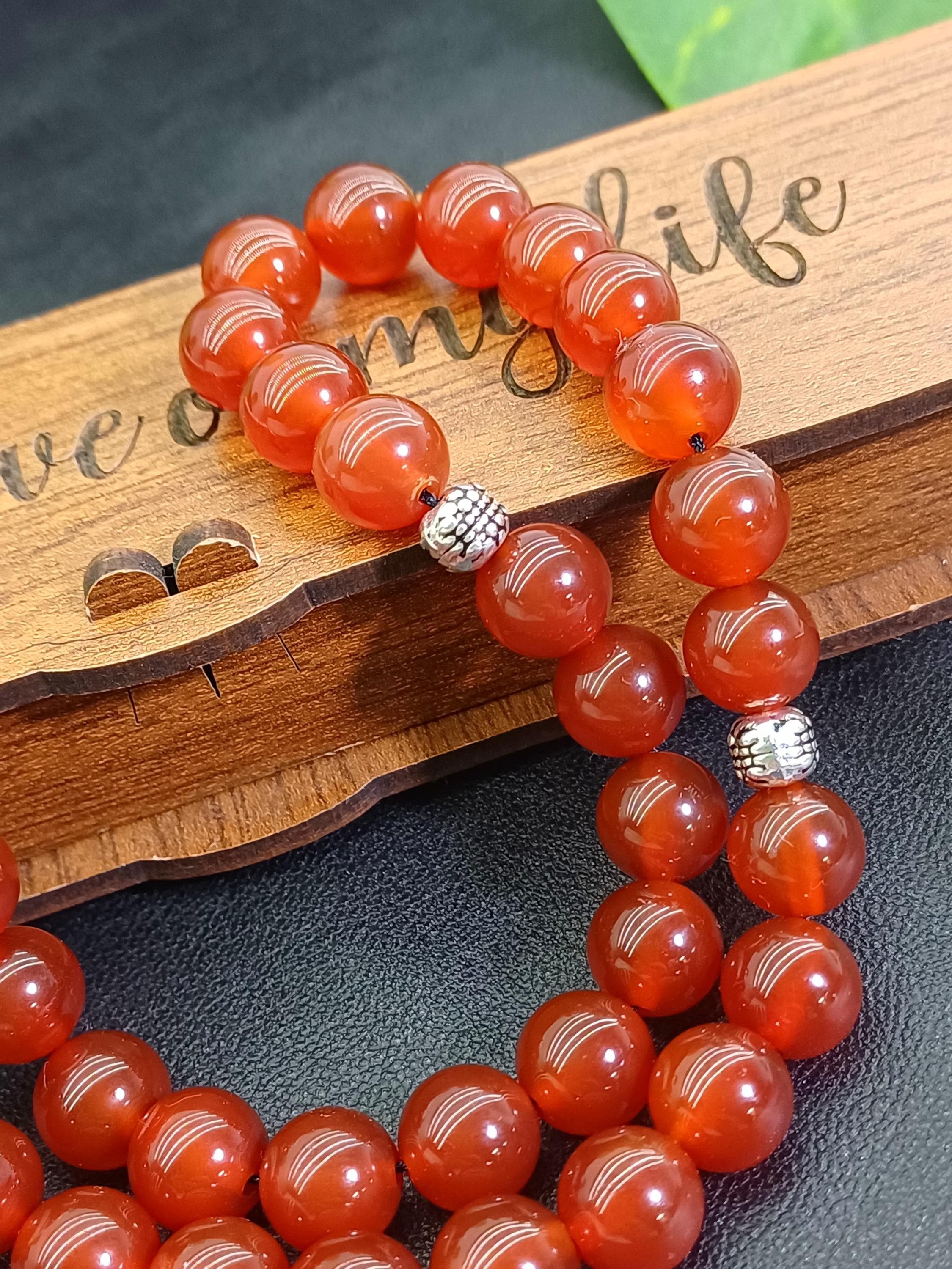 Luxury Carnelian Agate Prayer Beads: 10 mm Yemen Aqeeq Tasbih, Certificate of Authenticity Included - image 2