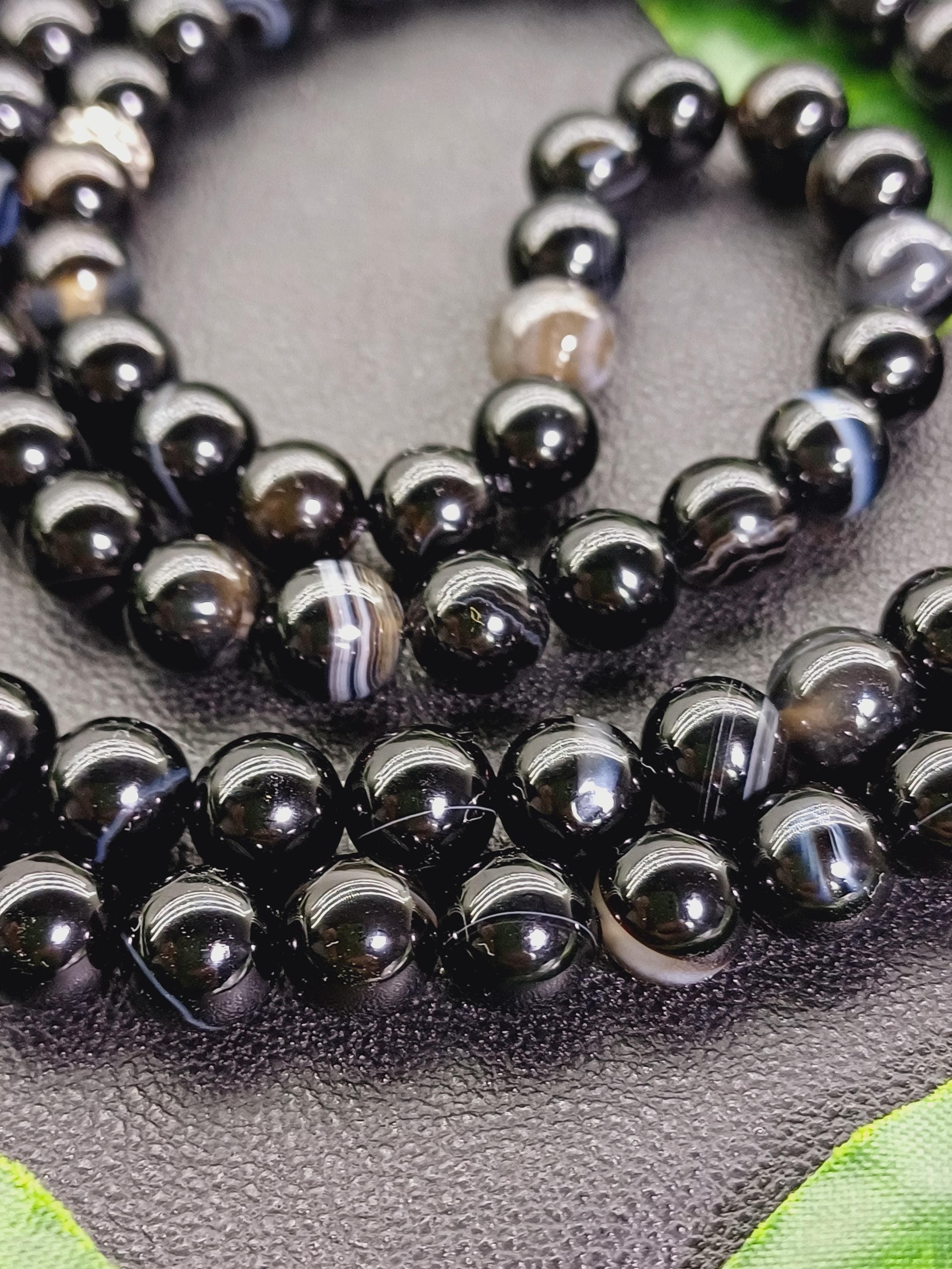 925 Silver Black Agate Tasbih: Turkish Islamic Prayer Beads - image 5