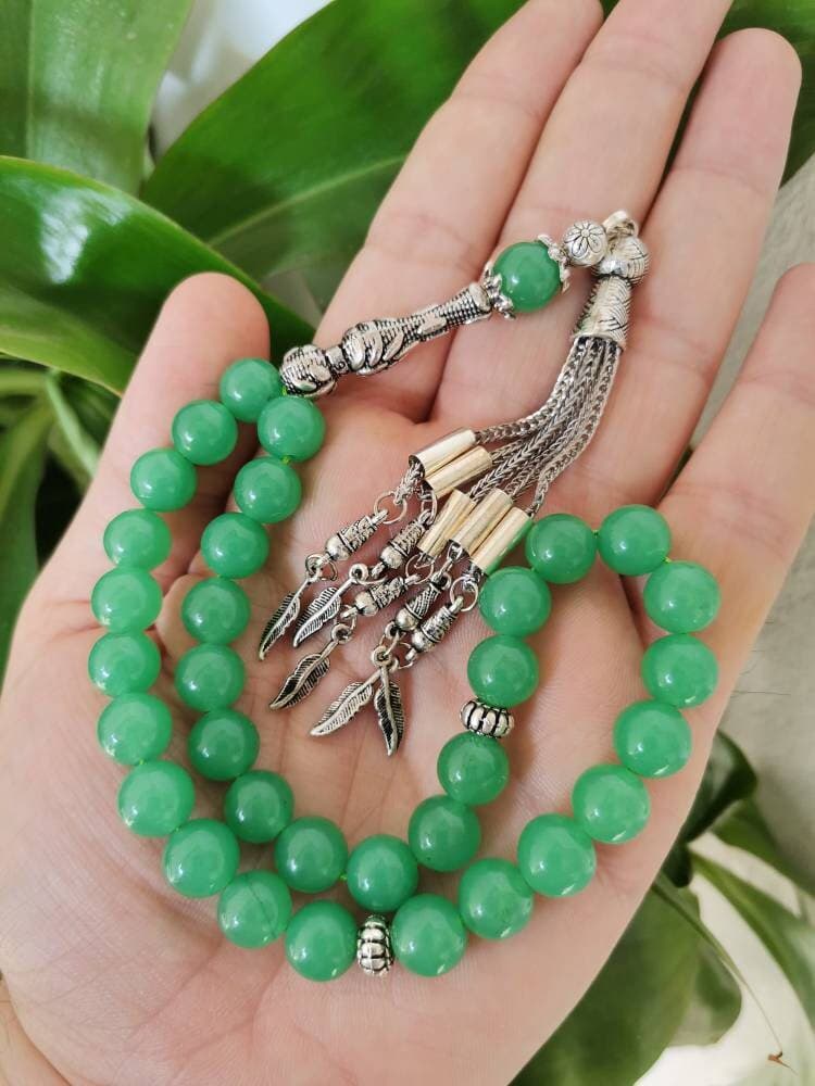 Aventurine Tasbih: Large 33-Bead Islamic Prayer Beads - image 5