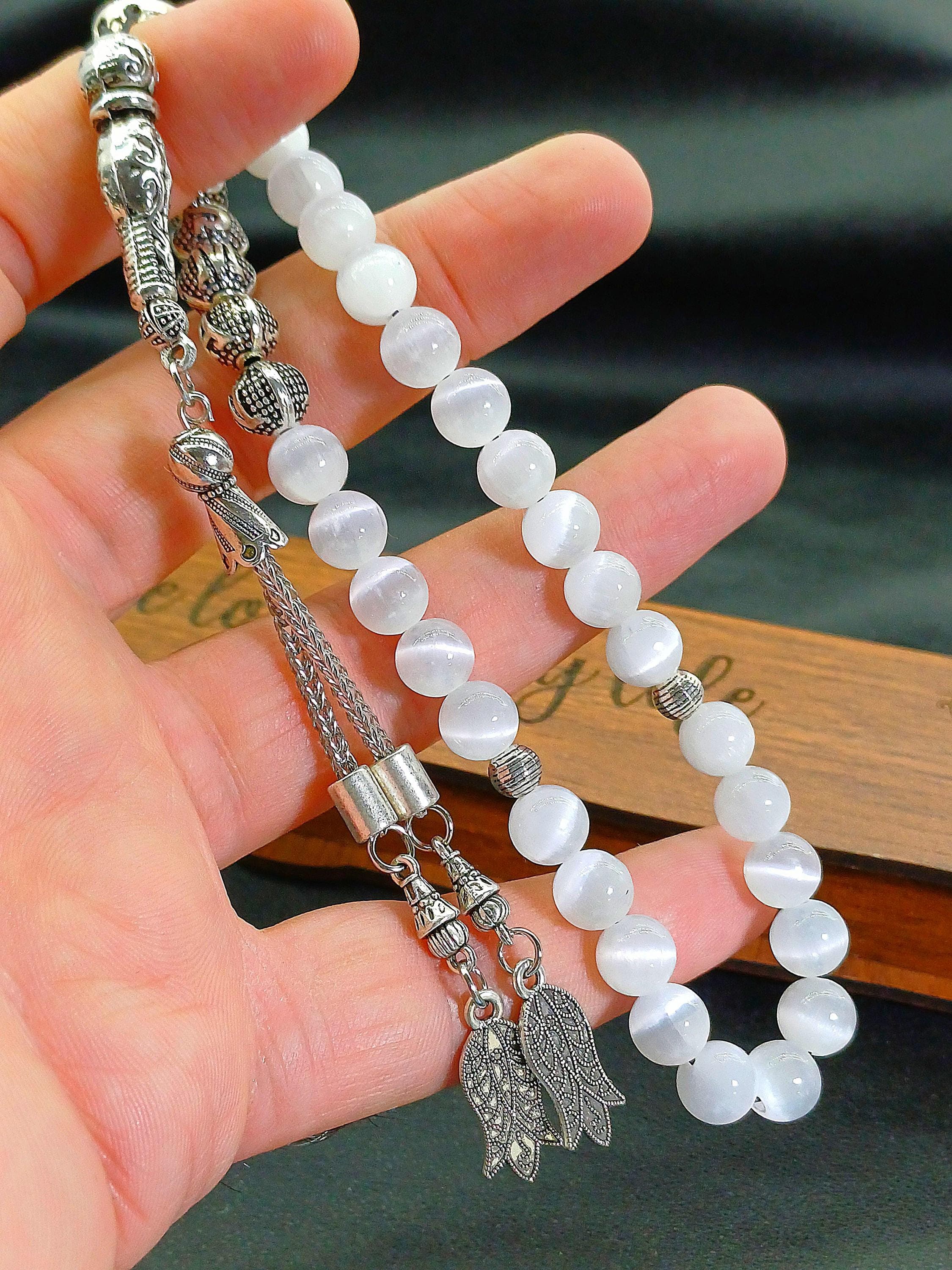 Personalized Selenite Tasbih: Islamic Prayer Beads, Custom Name Gift - image 5