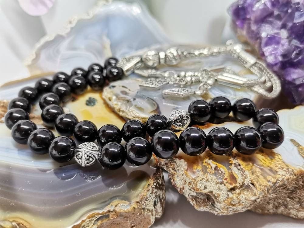Black Onyx Tasbih: 33-Bead Turkish Prayer Beads, Islamic Rosary - image 5