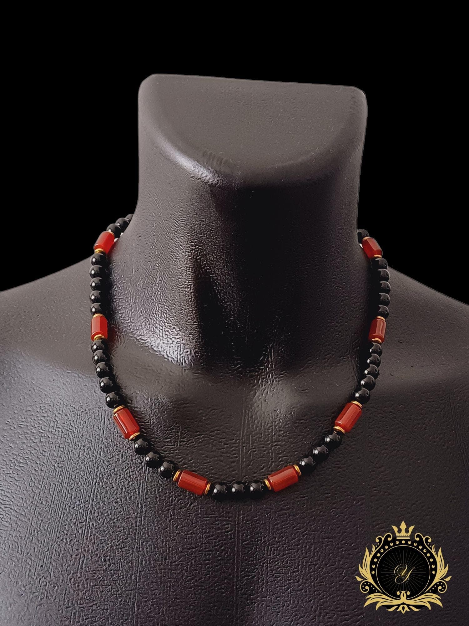 Yemeni Agate Onyx Necklace: Carnelian Aqeeq Gemstone Men Necklace - image 5