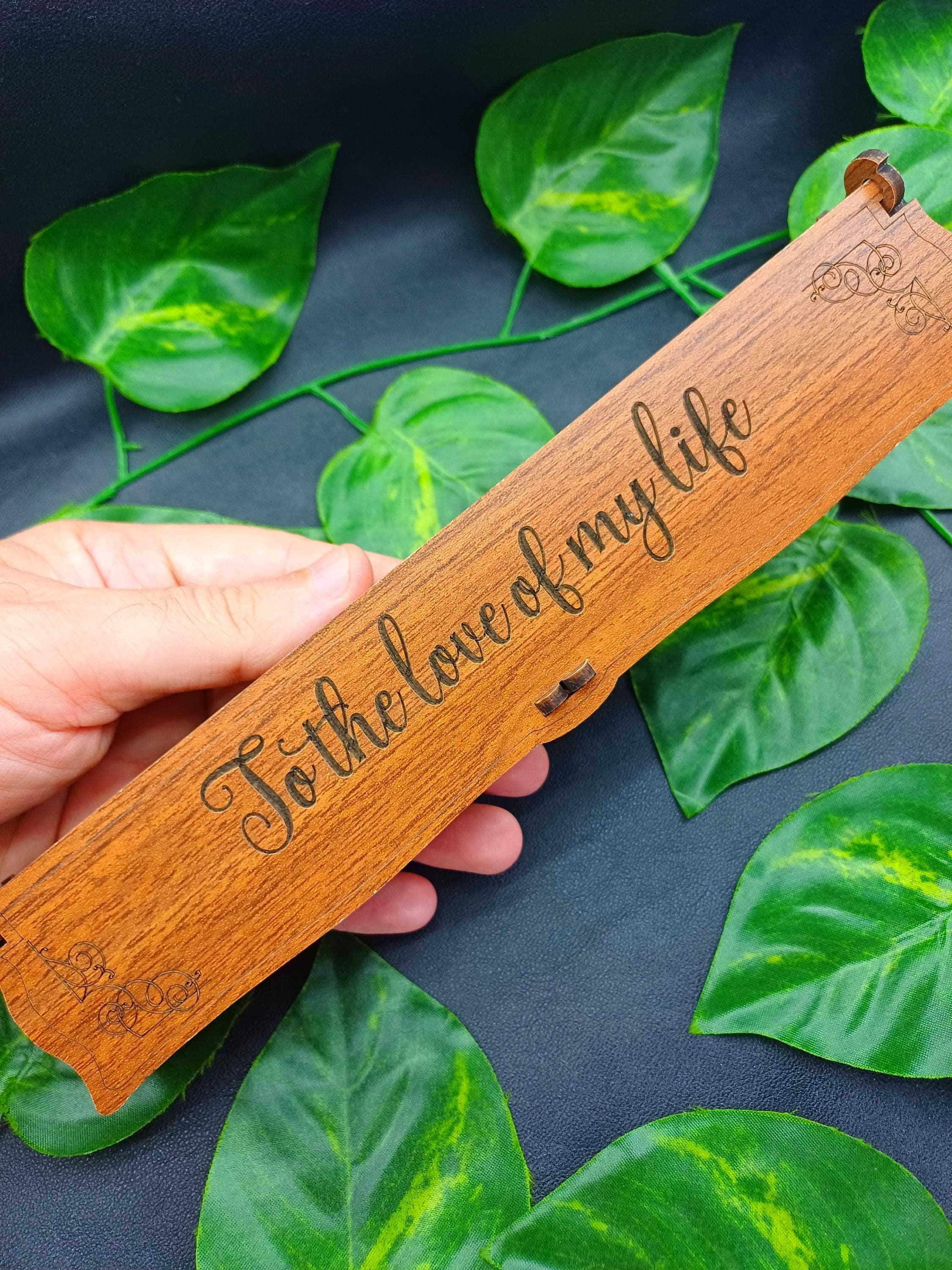 Personalized Wooden Tasbih Box: Laser Engraved Custom Box