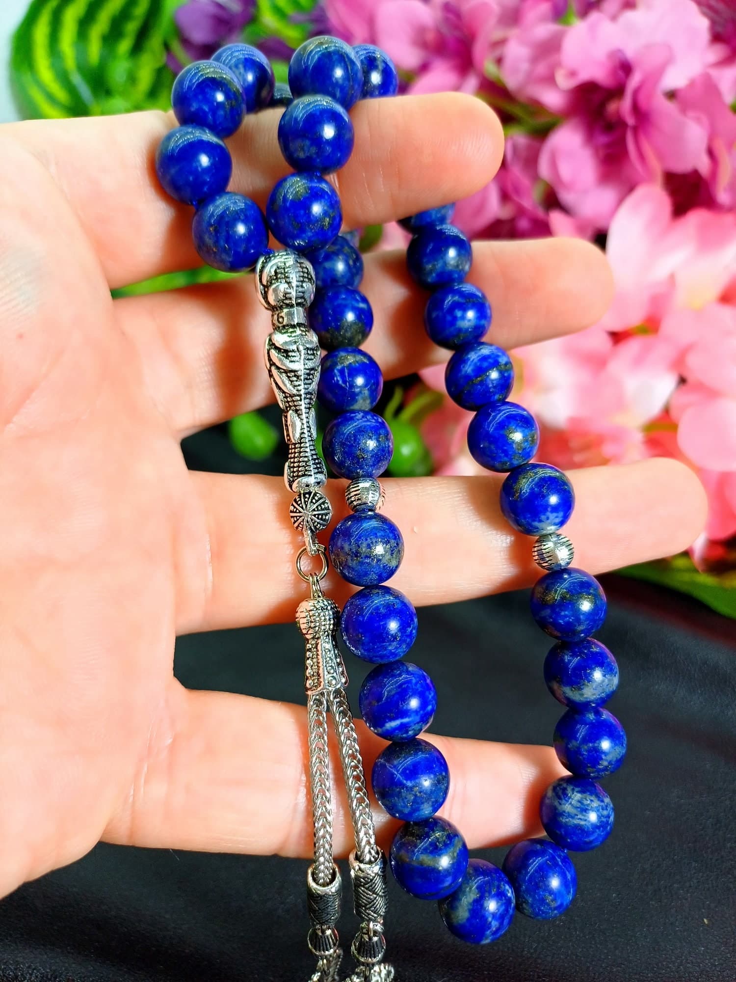 Lapis Lazuli Tasbih: 33-Bead Islamic Prayer Beads, Luxury Gift - image 5