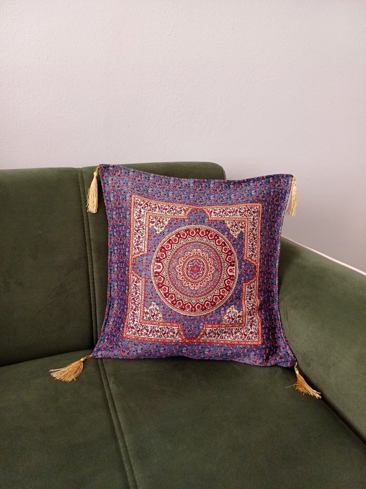 Traditional Turkish Pillow, Purple Rug Patterned Cushion, Anatolian Ottoman Pillow, Kilim Pattern Coach Pillow, Authentic Chenille Pillow - image 3