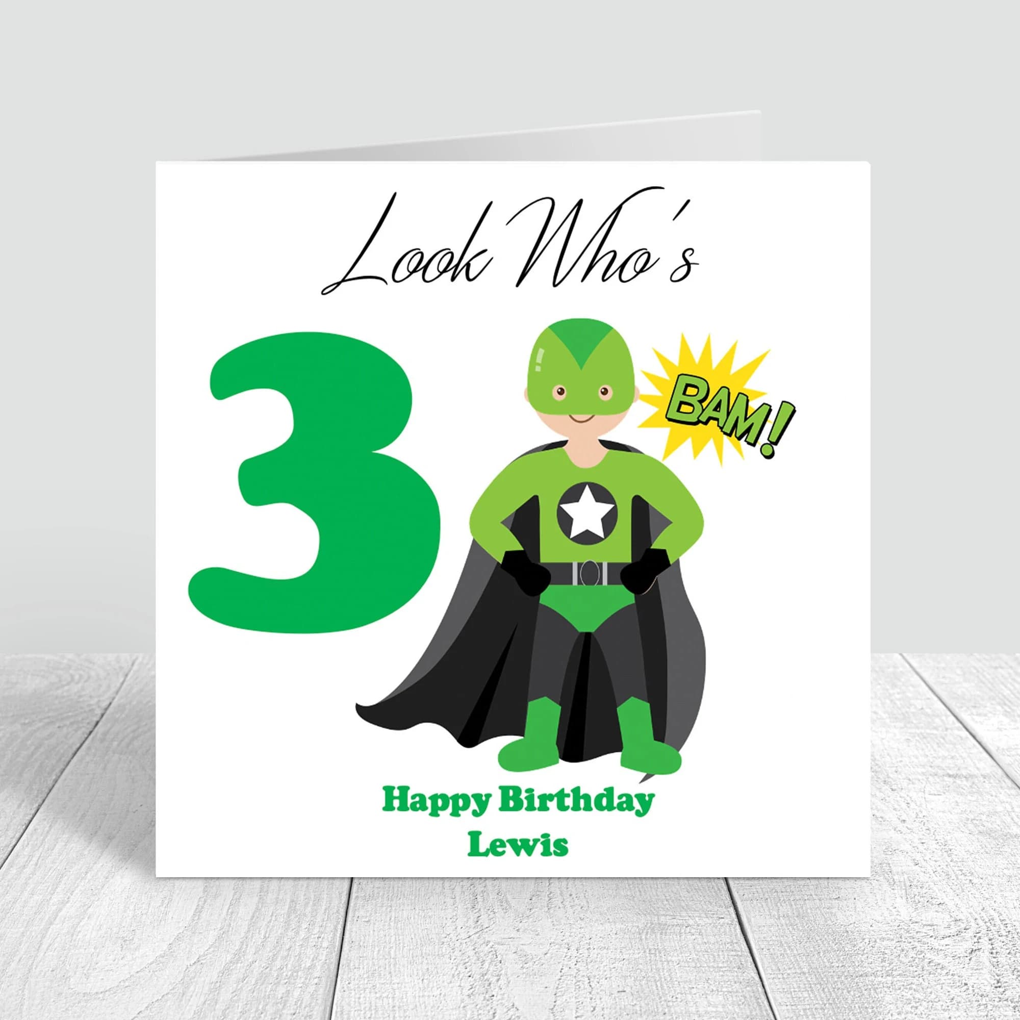 Boys Superhero Birthday Card Handmade & Personalised Son/ Grandson/ Nephew / Friend/ Cousin 2nd 3rd 4th 5th 6th 7th 8th 10th 12th