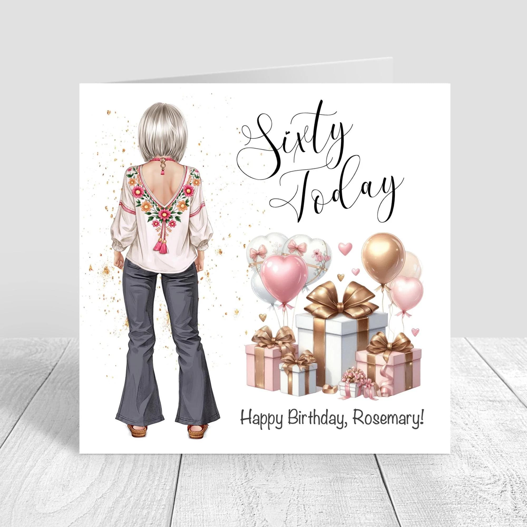 Happy Birthday Card For Women, Personalised 18th 21st 25th 28th 30th 40th 60th Card Handmade birthday Granddaughter, Daughter, Sister 1897