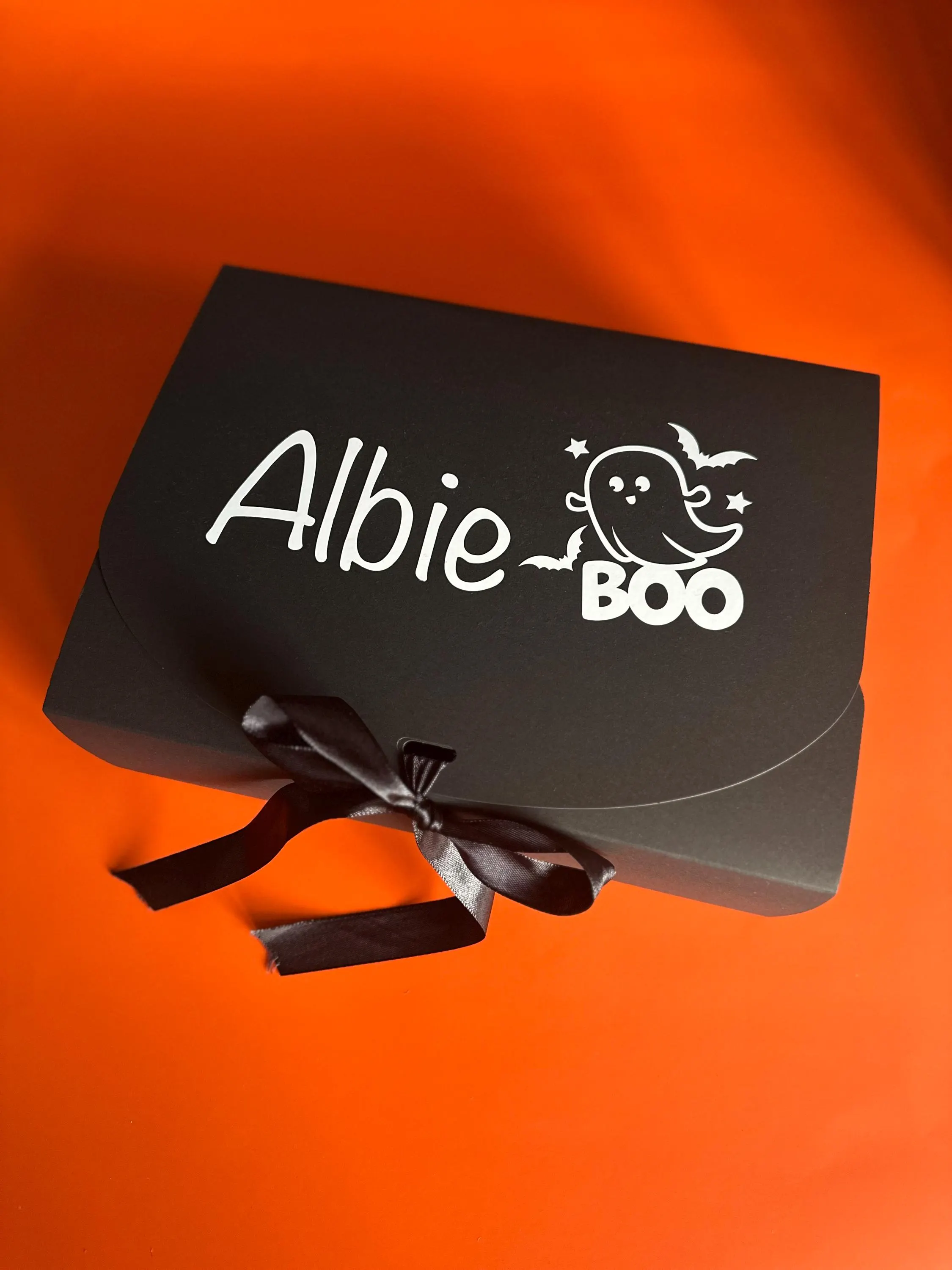 Personalised Halloween Gift Box – Ribbon Tie Trick or Treat Box - image 4