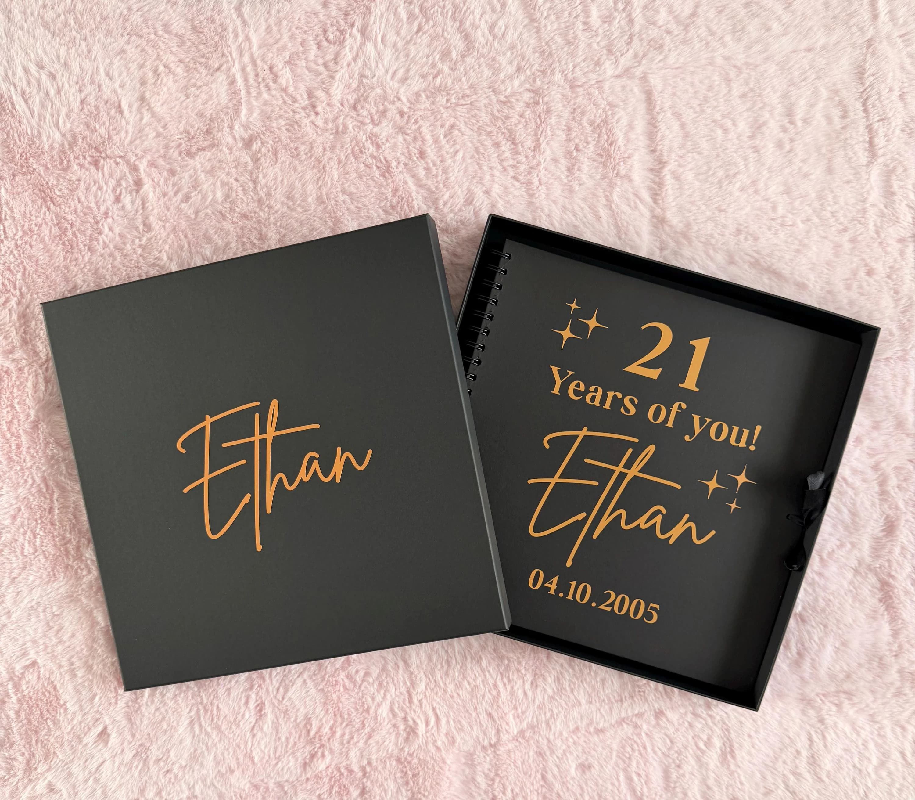 Personalised Birthday Scrapbook: Vinyl Age, Name & Date, Memory Keepsake - image 5