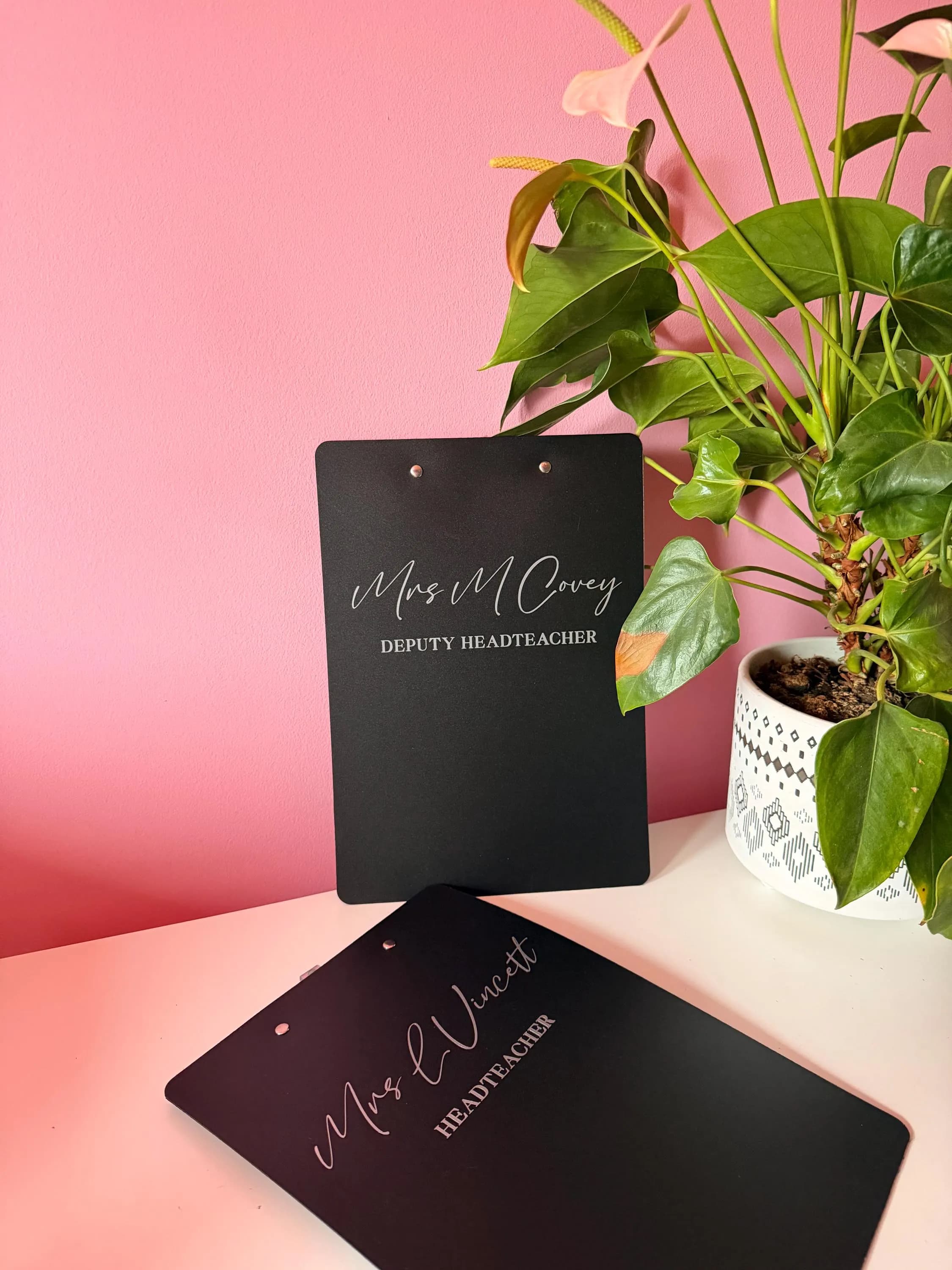 Personalised Name & Title A4 Black Clipboard - image 4