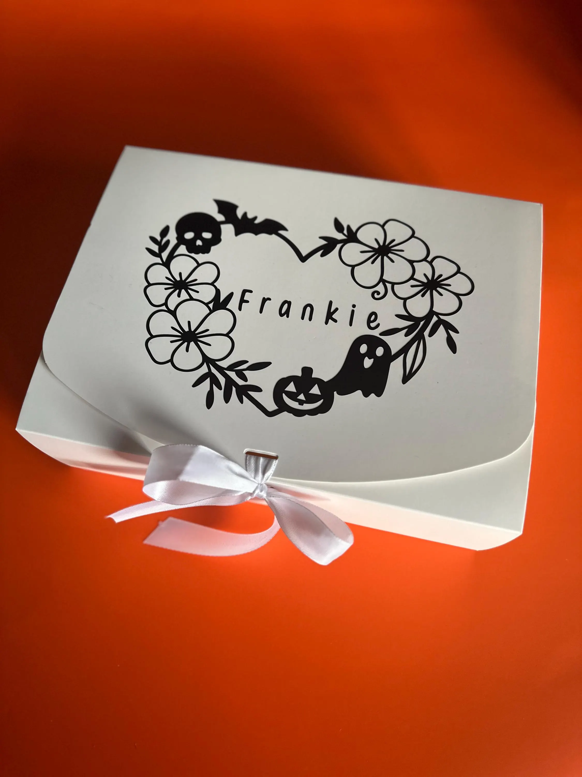 Personalised Halloween Gift Box – Ribbon Tie Trick or Treat Box - image 5