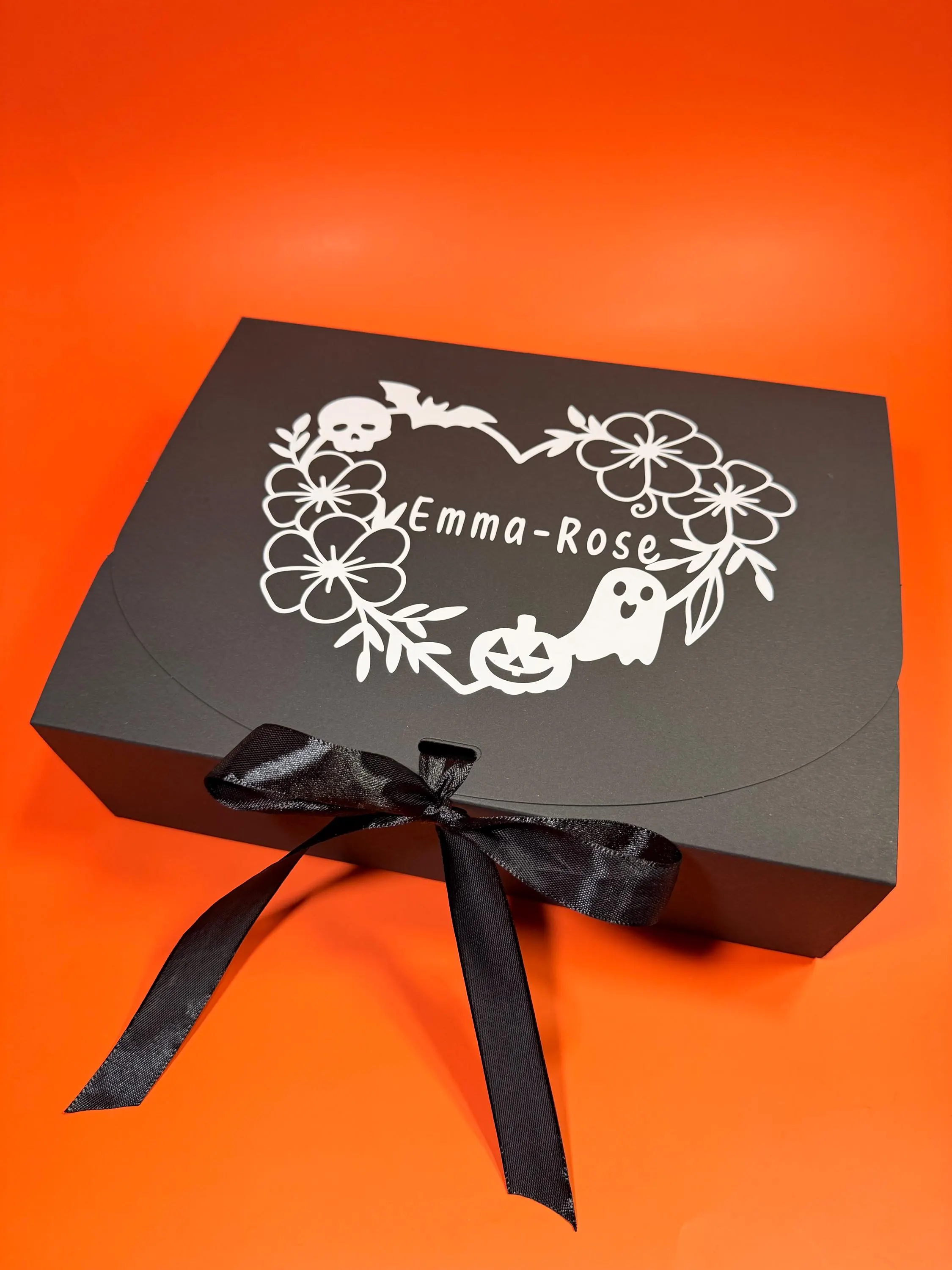 Personalised Halloween Gift Box – Ribbon Tie Trick or Treat Box - image 2