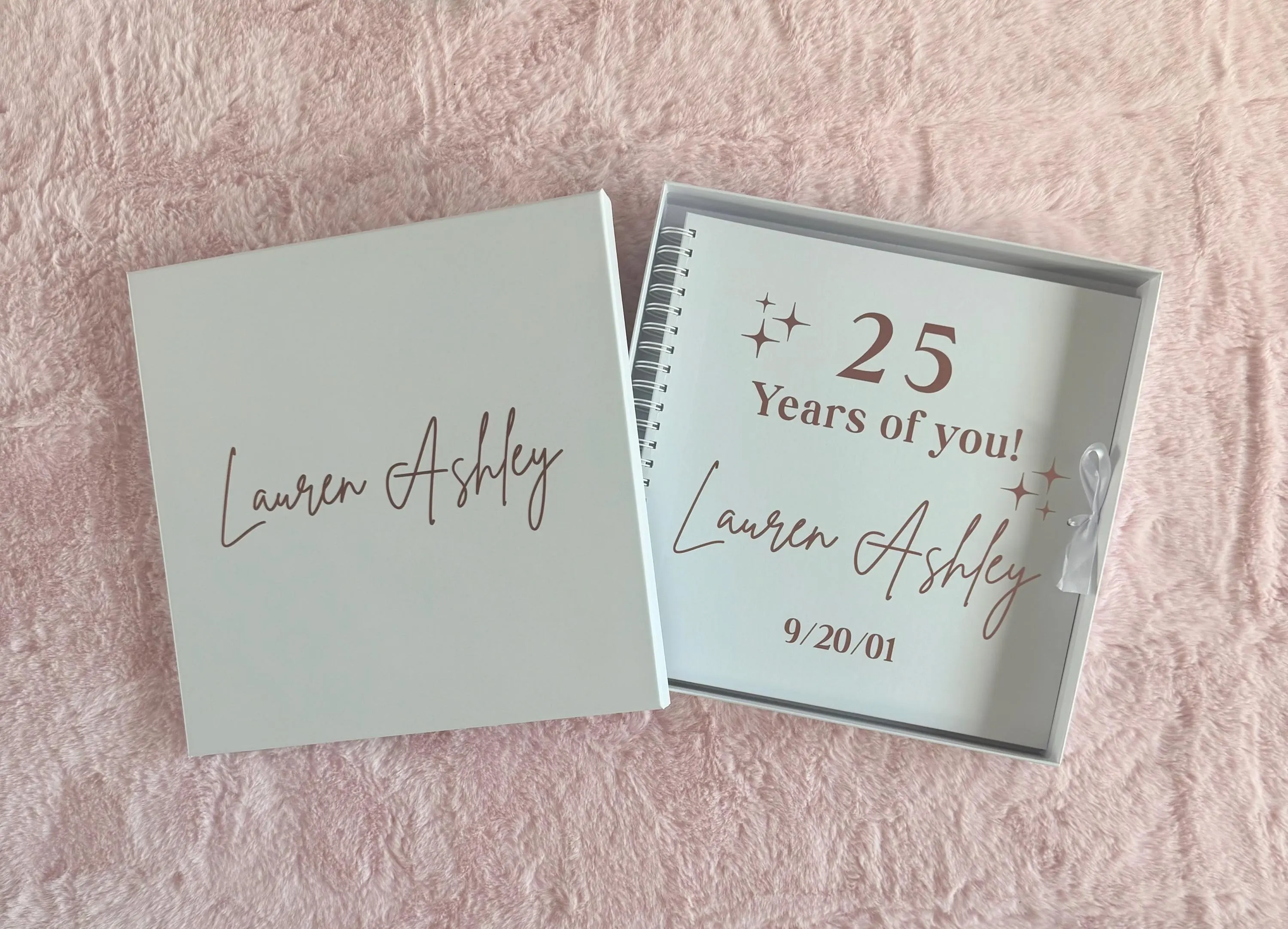 Personalised Birthday Scrapbook: Vinyl Age, Name & Date, Memory Keepsake