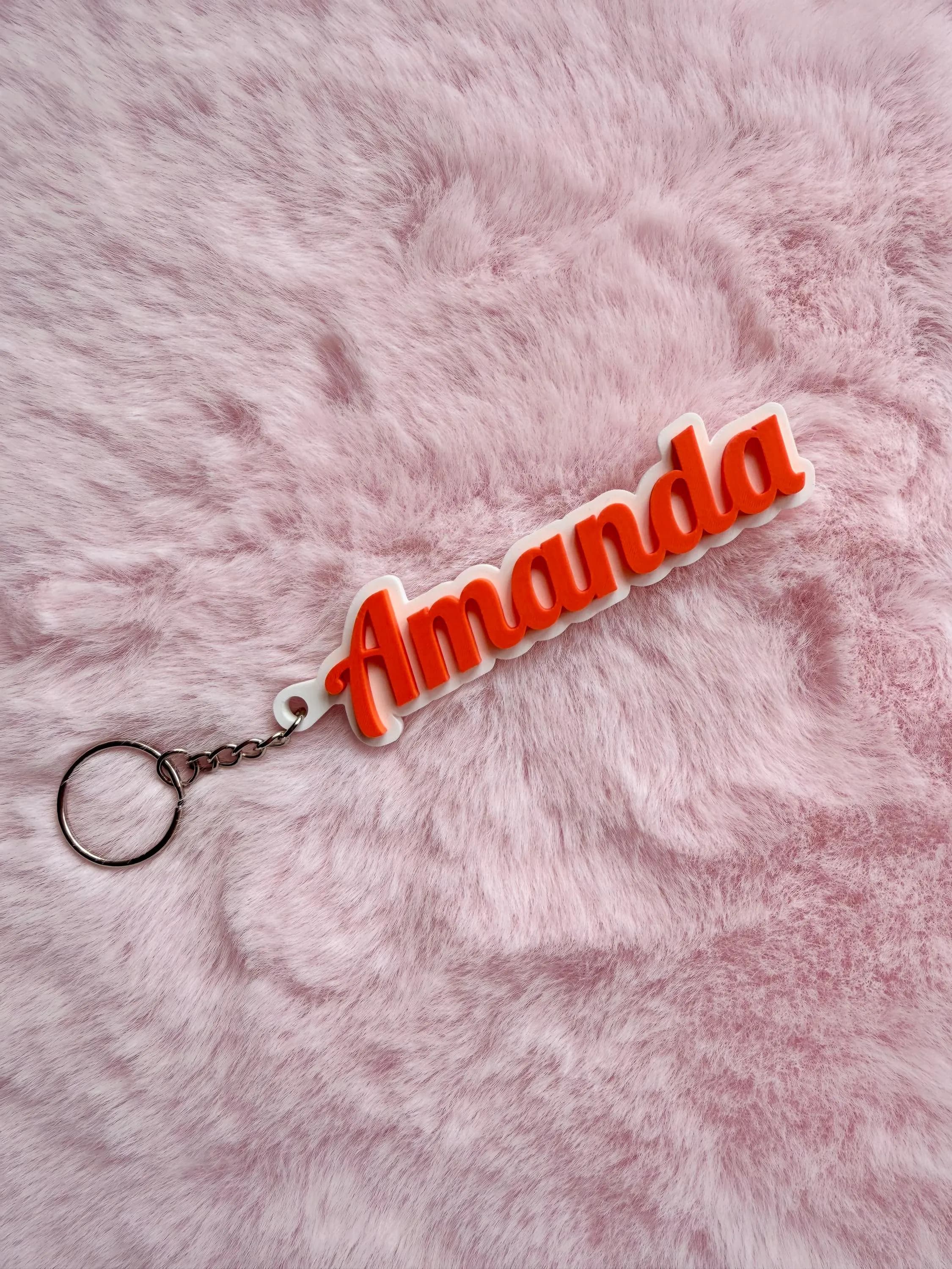 Personalised 3D Printed Name Keyring | Custom Name Keychain | Bag Charm Gift | - image 5