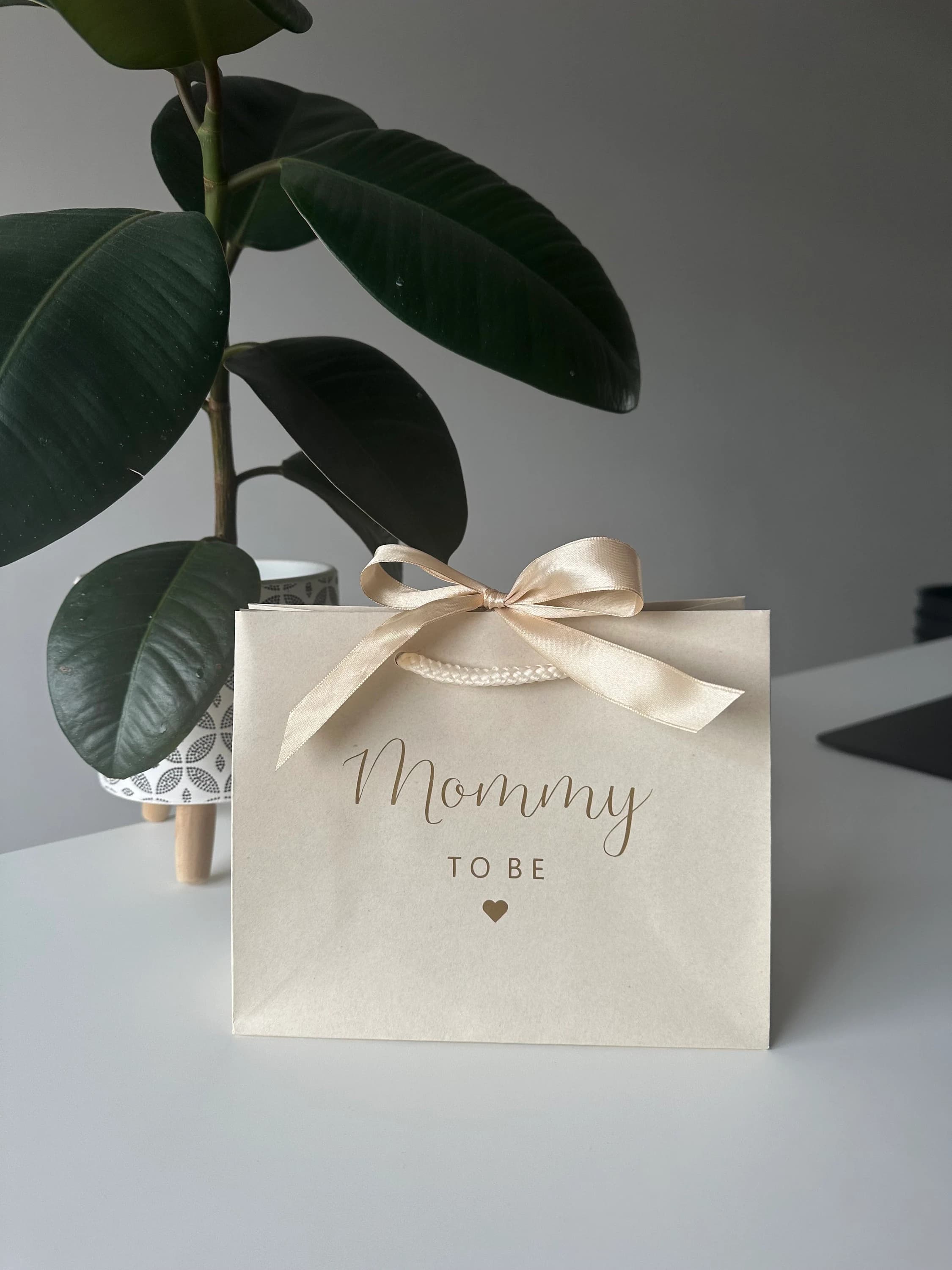 Personalised Gift Bag - Mum To Be - Mummy, Mommy, Mammy, Mama: Ribbon Tie - Baby Shower - image 4