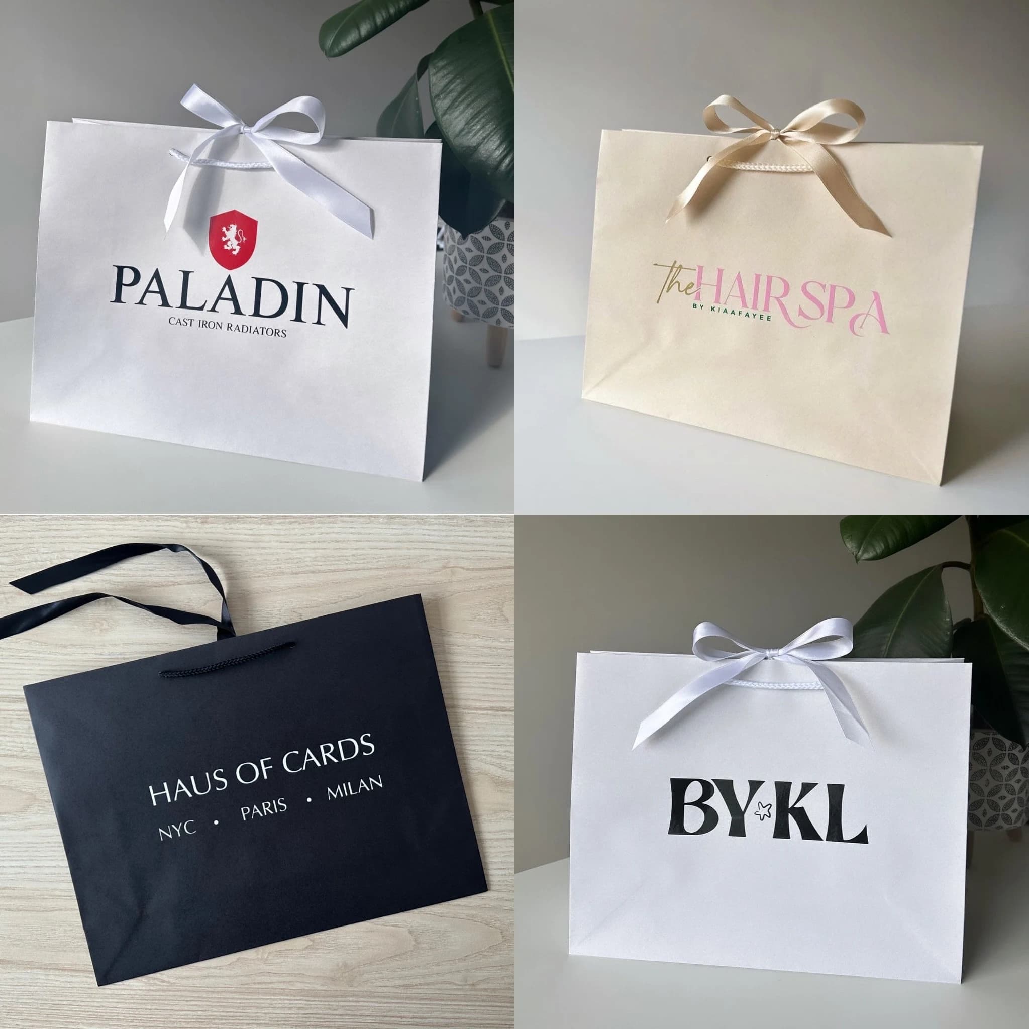 Business Logo Personalised Gifts Bags: Custom - Ribbon Tie Rope Gift Bags - image 5
