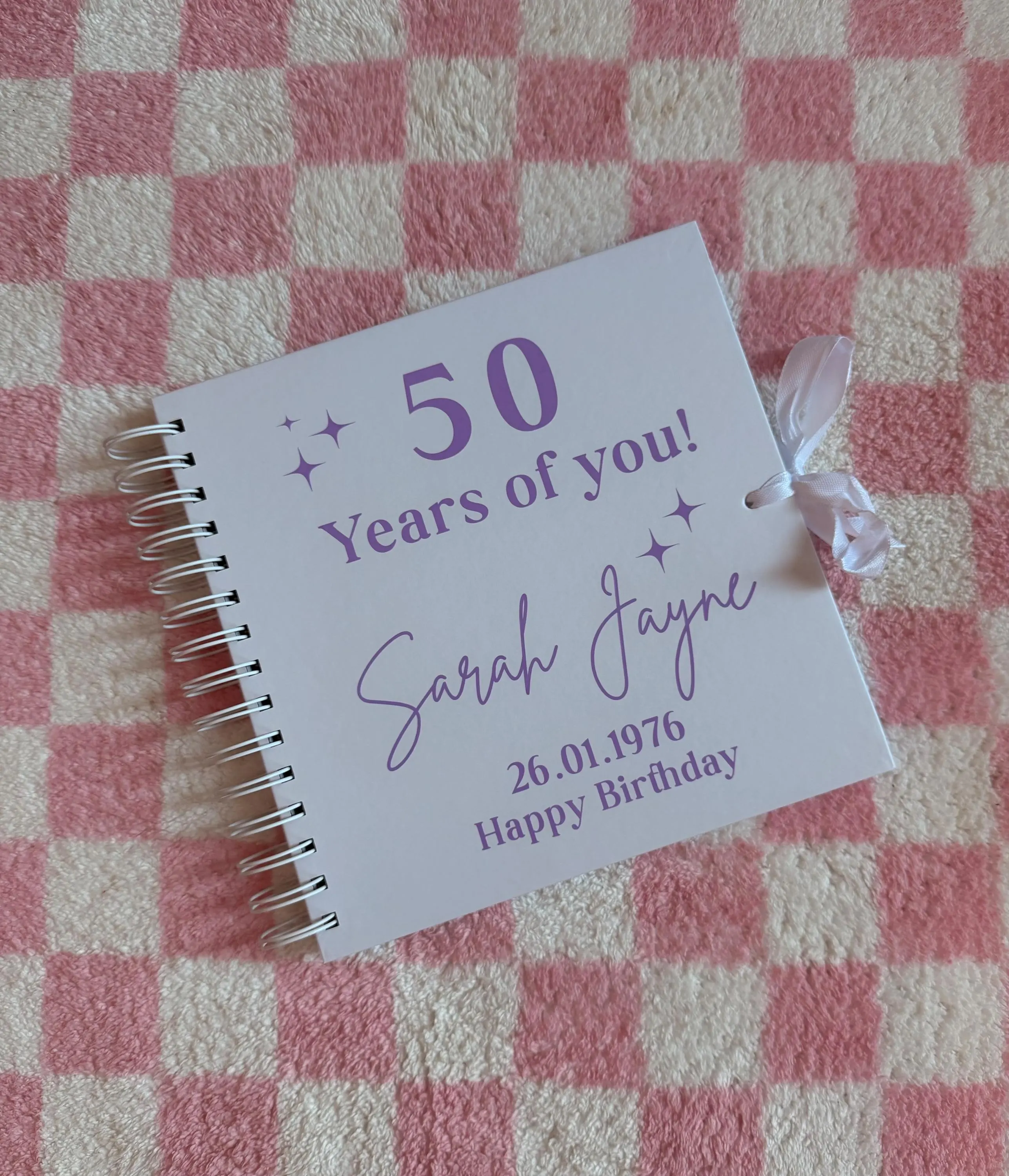 Personalised Birthday Scrapbook: Vinyl Age, Name & Date, Memory Keepsake - image 4