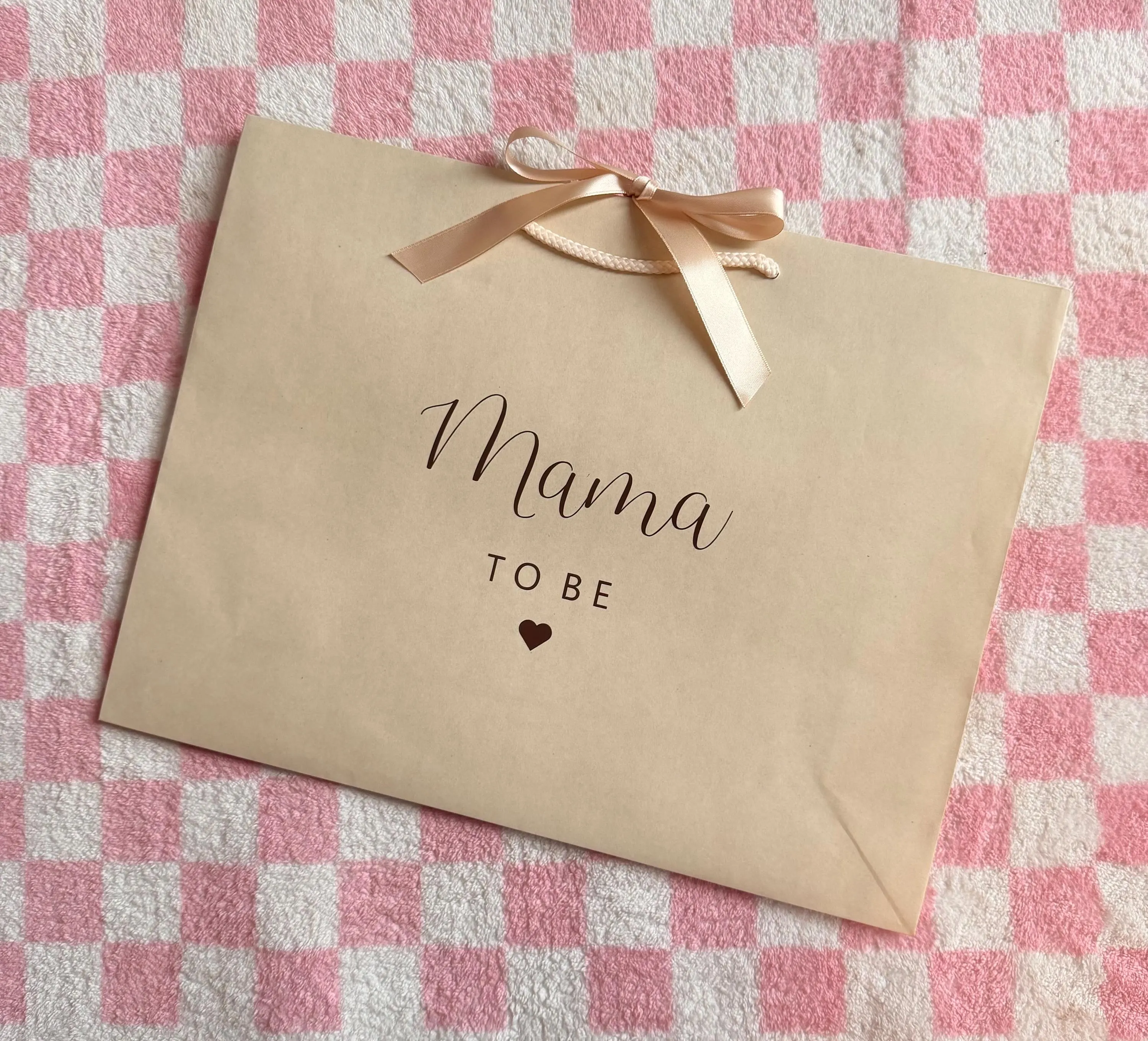 Personalised Gift Bag - Mum To Be - Mummy, Mommy, Mammy, Mama: Ribbon Tie - Baby Shower - image 3