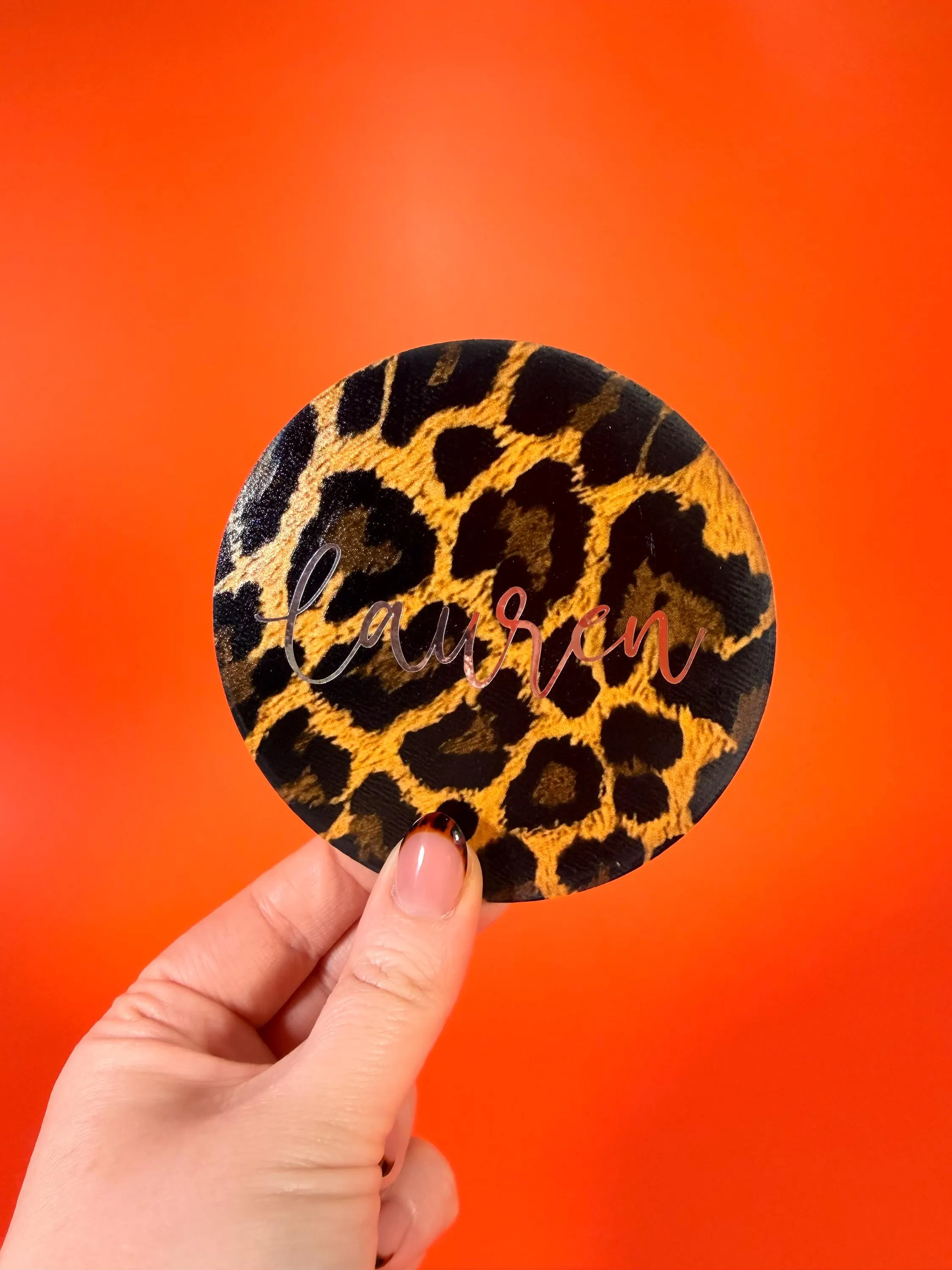 Personalised Coasters - Leopard Animal Print: Place Name Gifts - image 5
