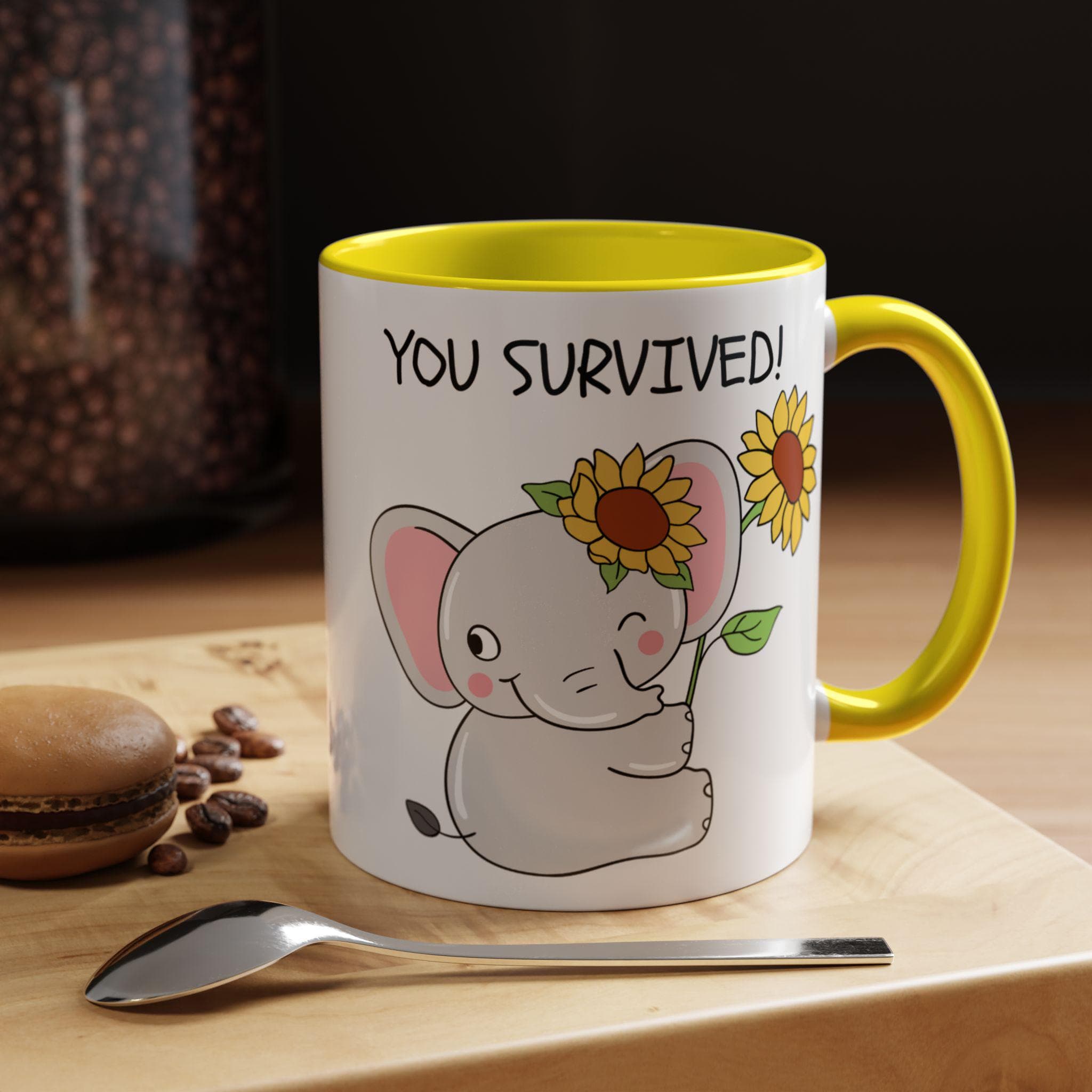 Funny 'You Survived' Elephant Coffee Mug: Post Surgery Recovery Gift - image 5