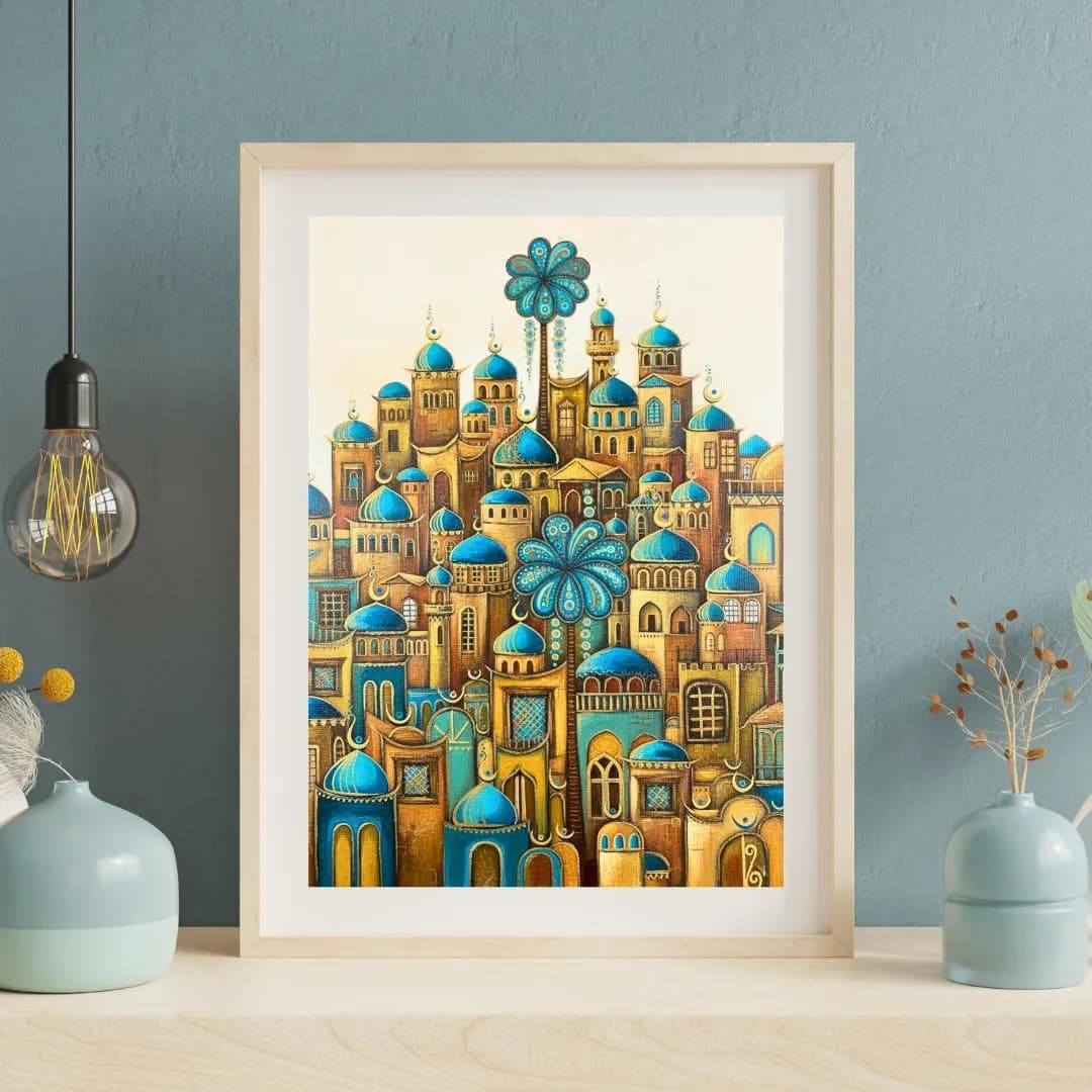Iraqi Shanasheel Printable, Mesopotamia Folklore Maximalist Poster, Middle Eastern Culture Home Decor ,Traditional Nostalgic Wall Art Gift. - image 2