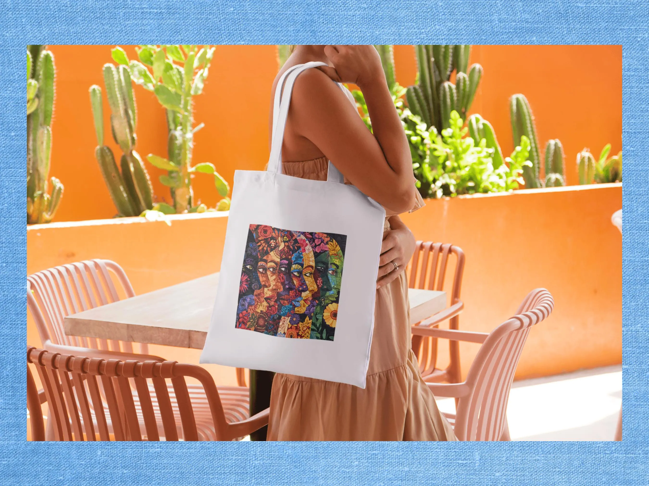Mosaic Diversity Image| Vibrant Patchwork Female Portrait | Ethnic Women Empowerment Art | Geometric Pattern Decor | Instant Download - image 5
