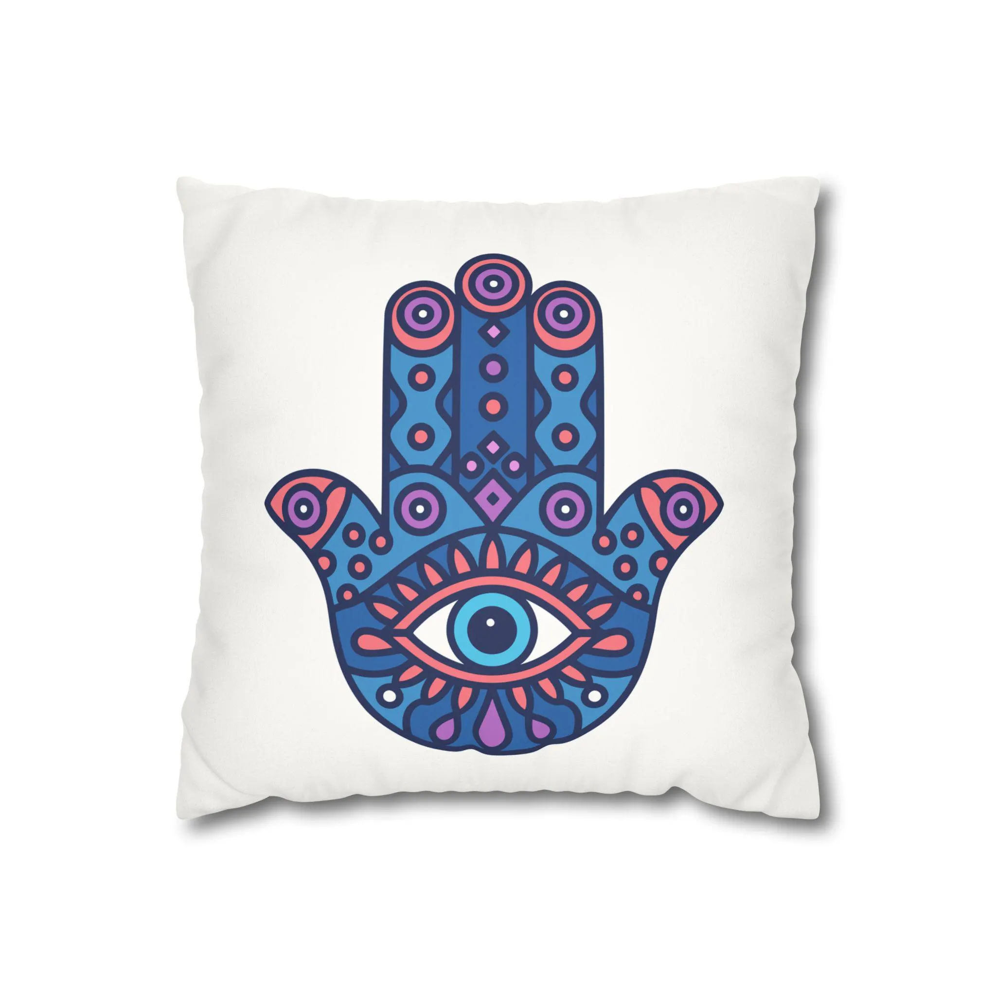 Hamsa Hand Decorative Pillowcase | Faux Suede Square Pillowcase - image 2
