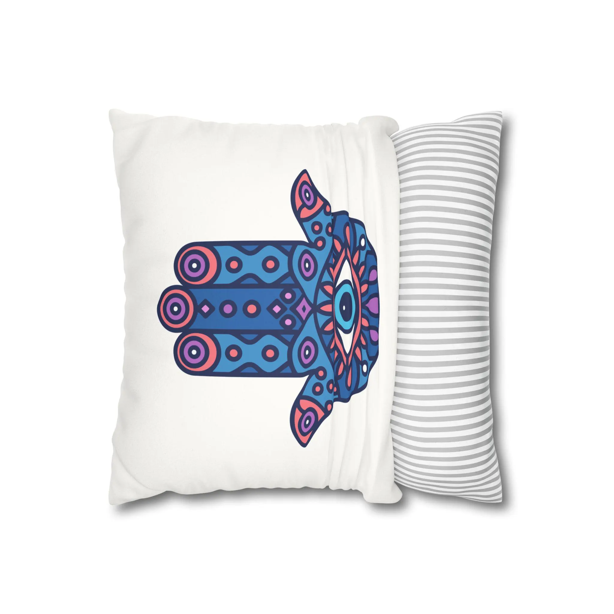 Hamsa Hand Decorative Pillowcase | Faux Suede Square Pillowcase - image 3