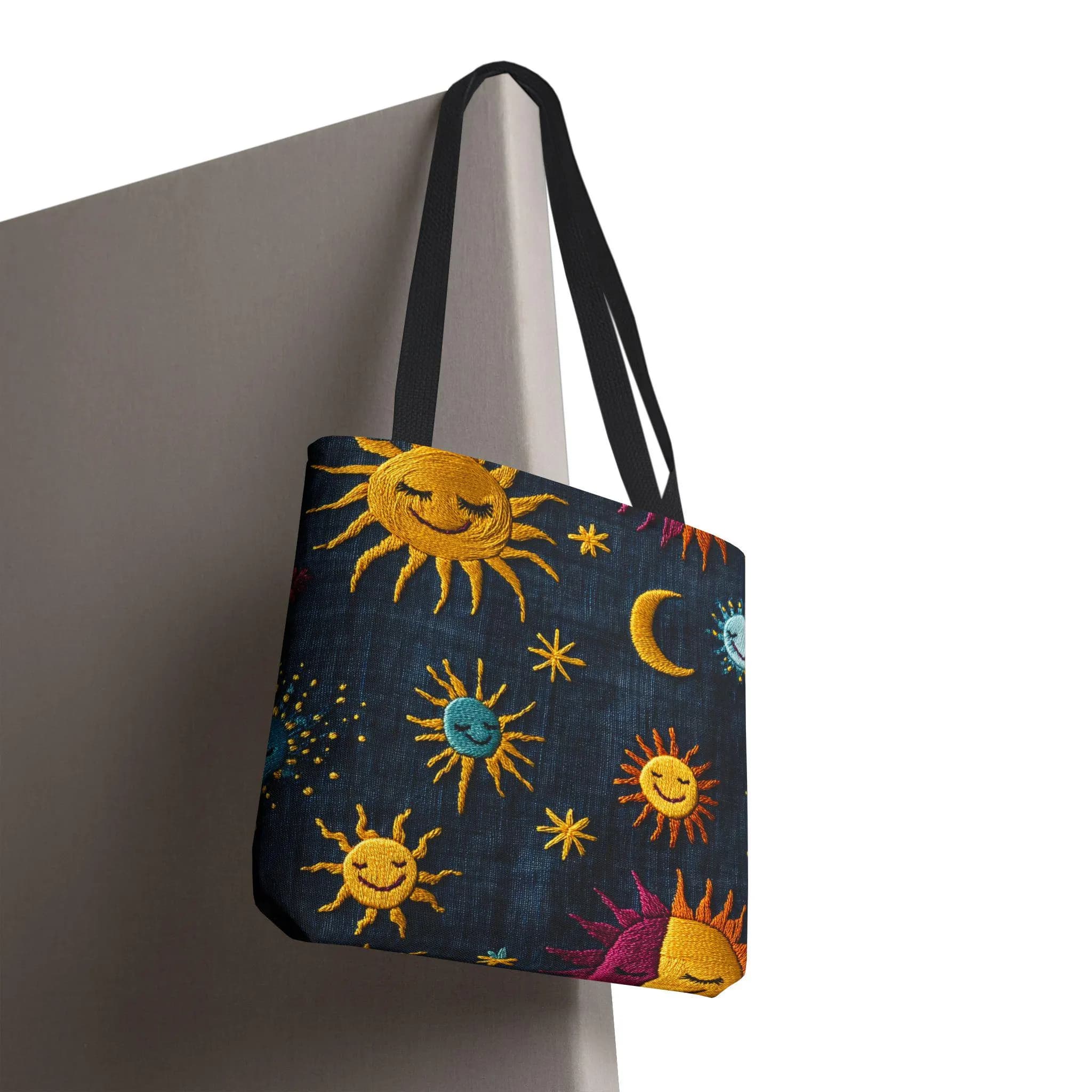 Boho Design colorful jeans print tote bag - image 5