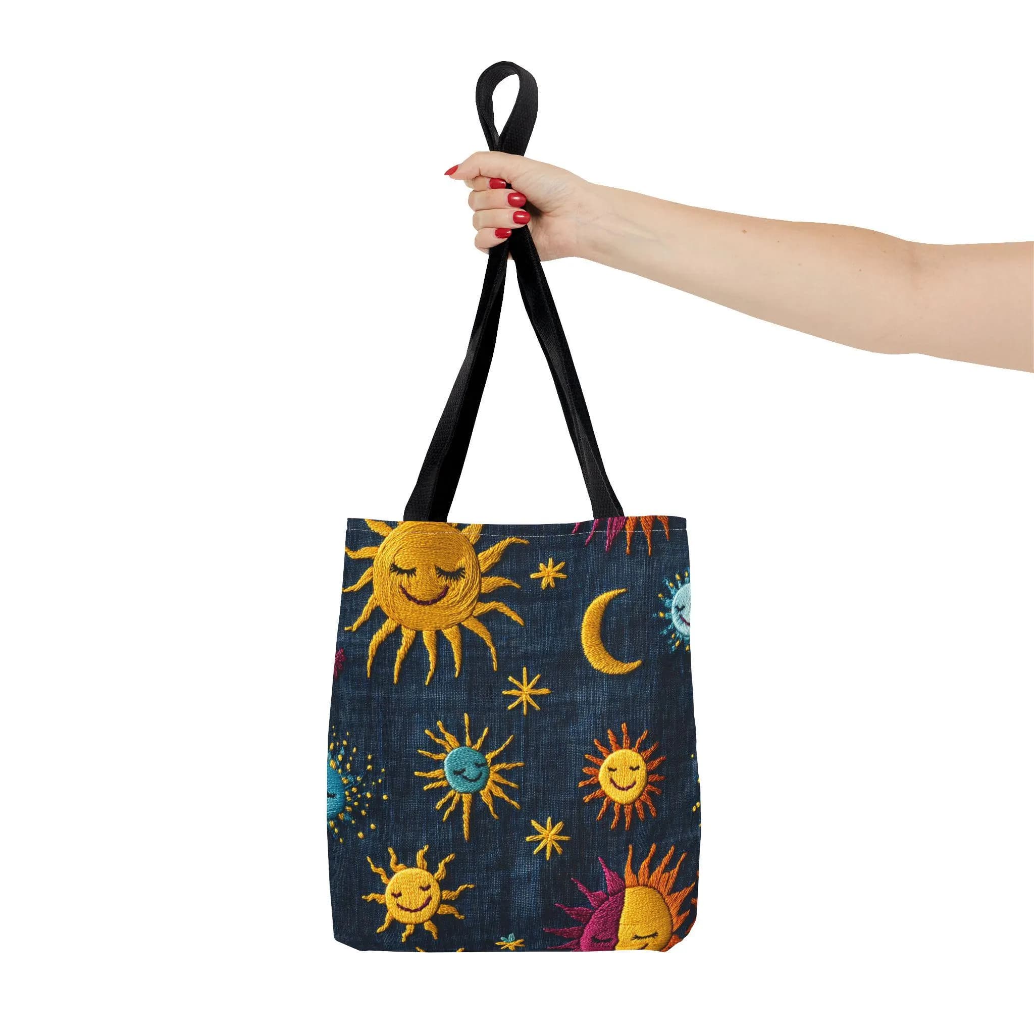 Boho Design colorful jeans print tote bag - image 4