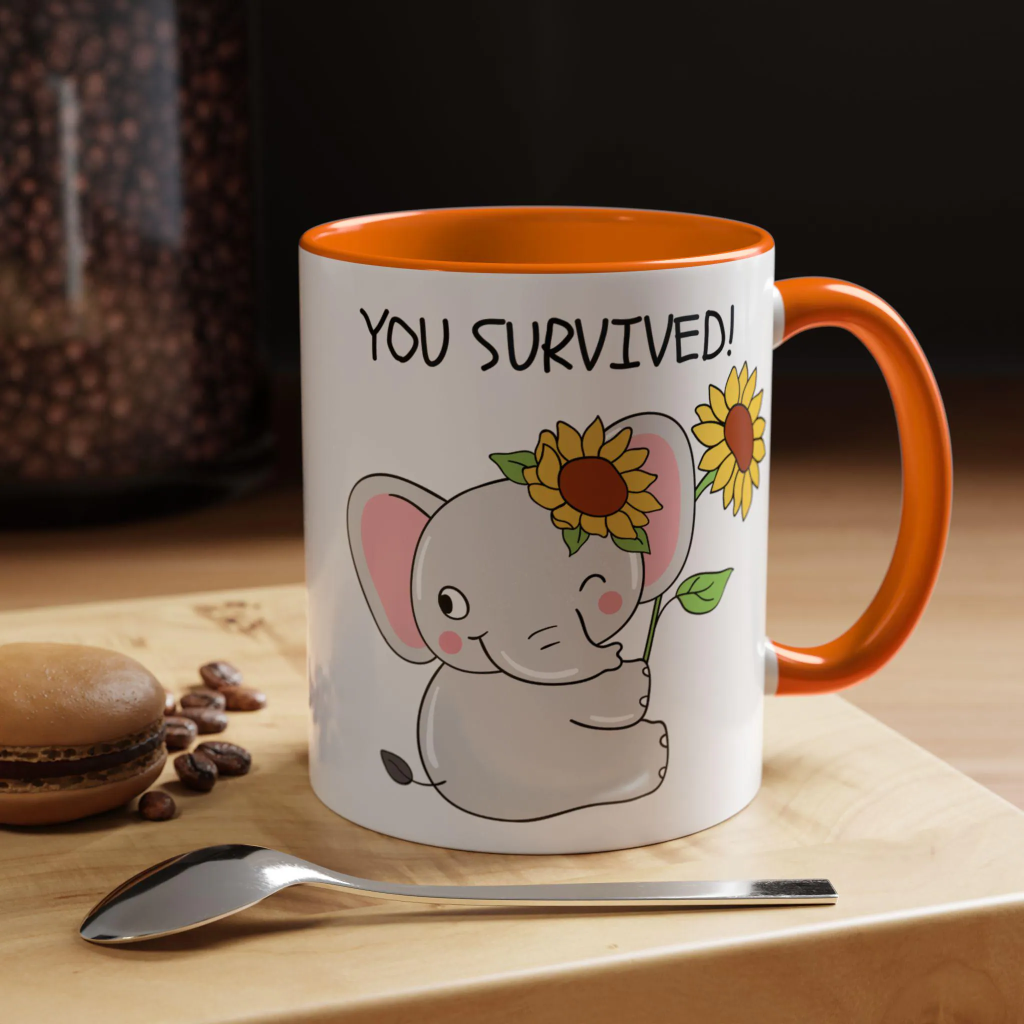 Funny 'You Survived' Elephant Coffee Mug: Post Surgery Recovery Gift - image 2