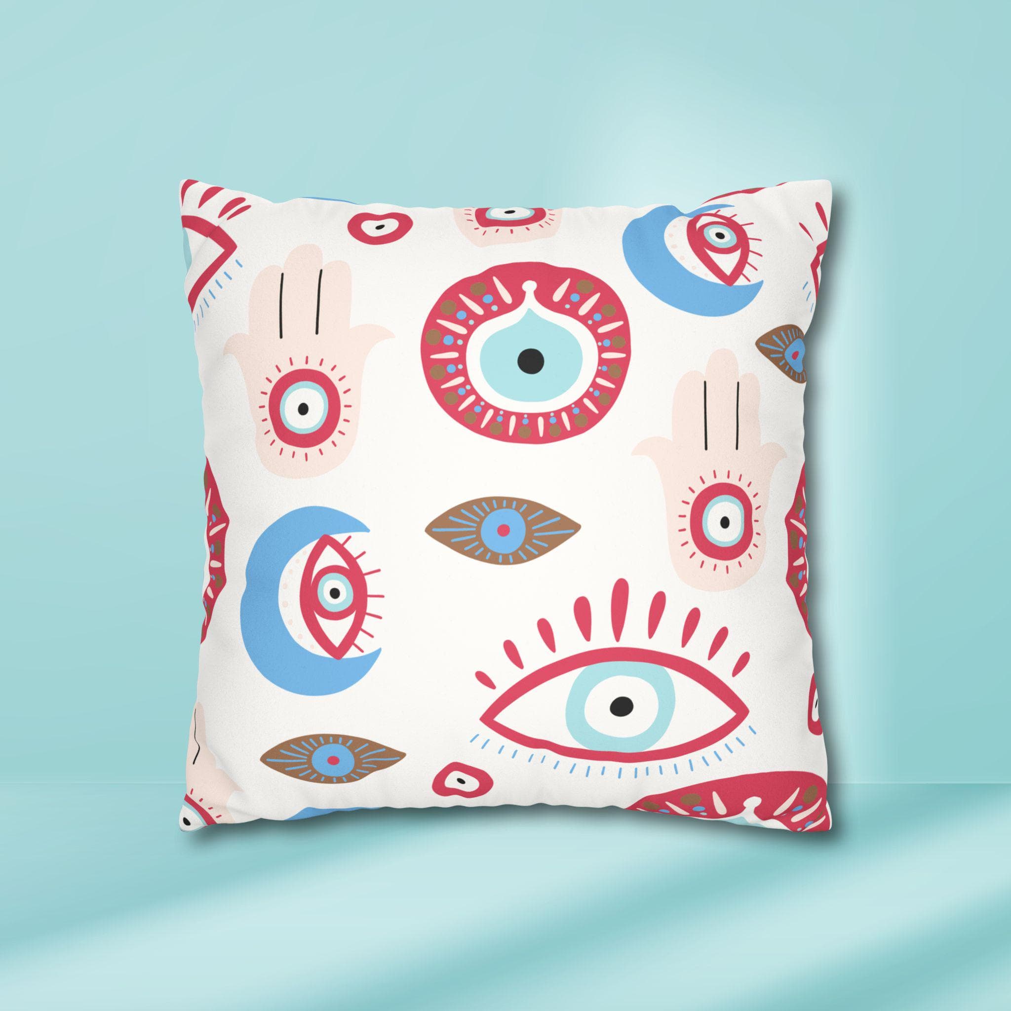Hamsa Hand Decorative Pillowcase | Faux Suede Square Pillowcase - image 4